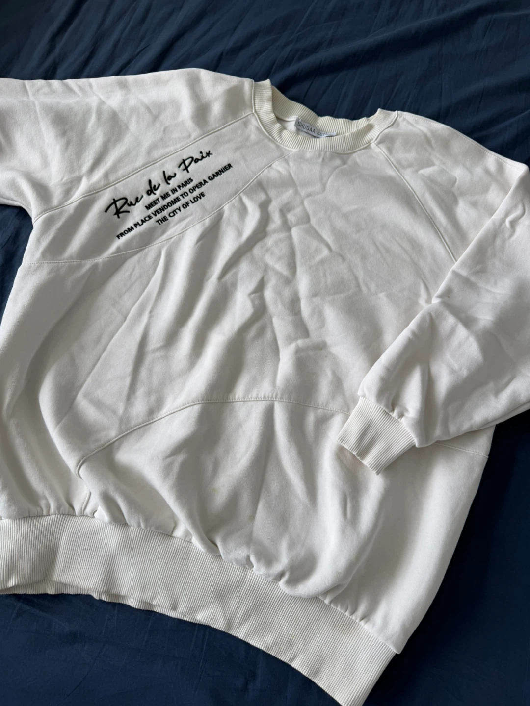 White Paris graphic crewneck sweatshirt