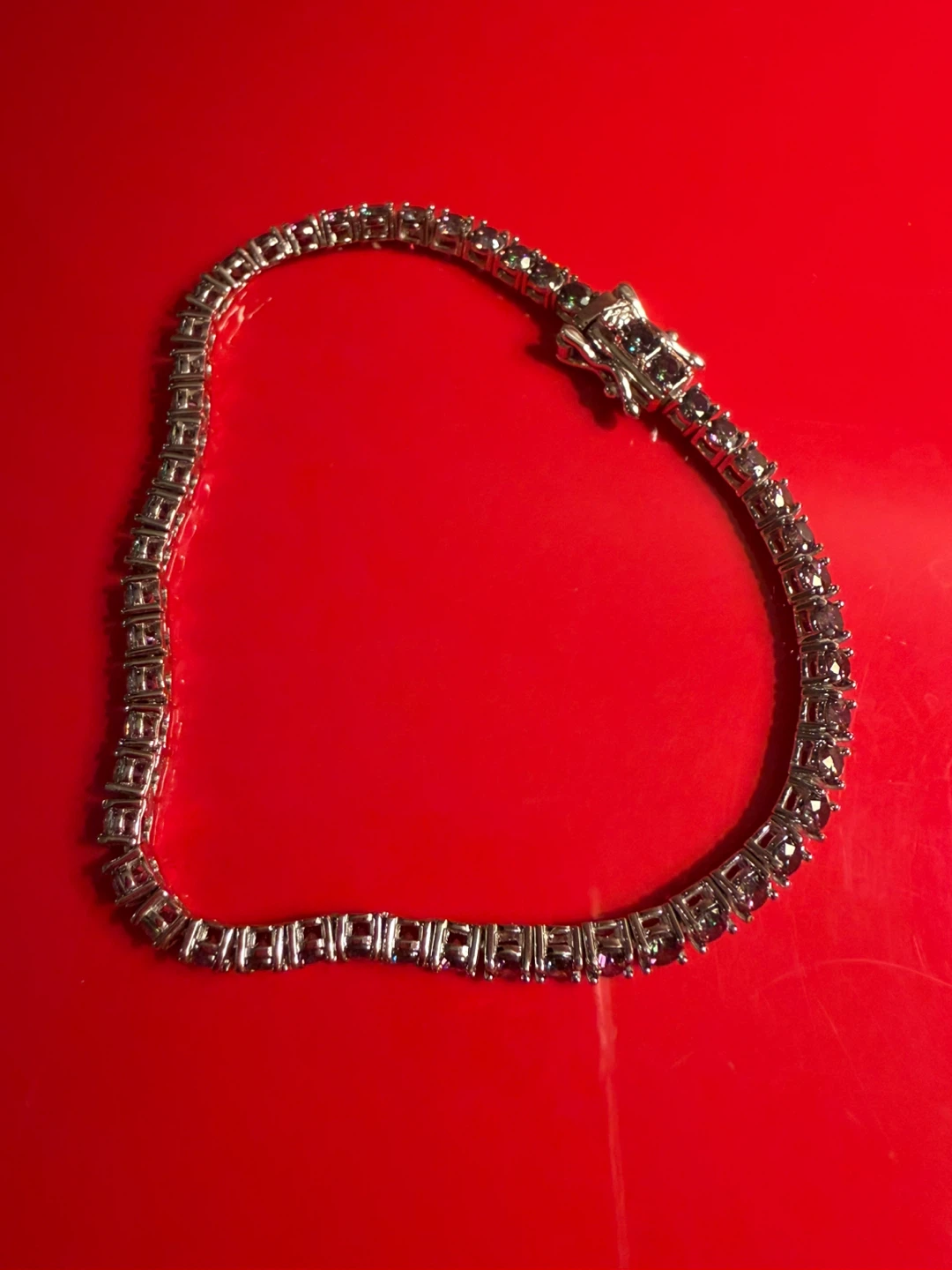 925 Sterling Silver Tennis Bracelet with Mystic Topaz Stones