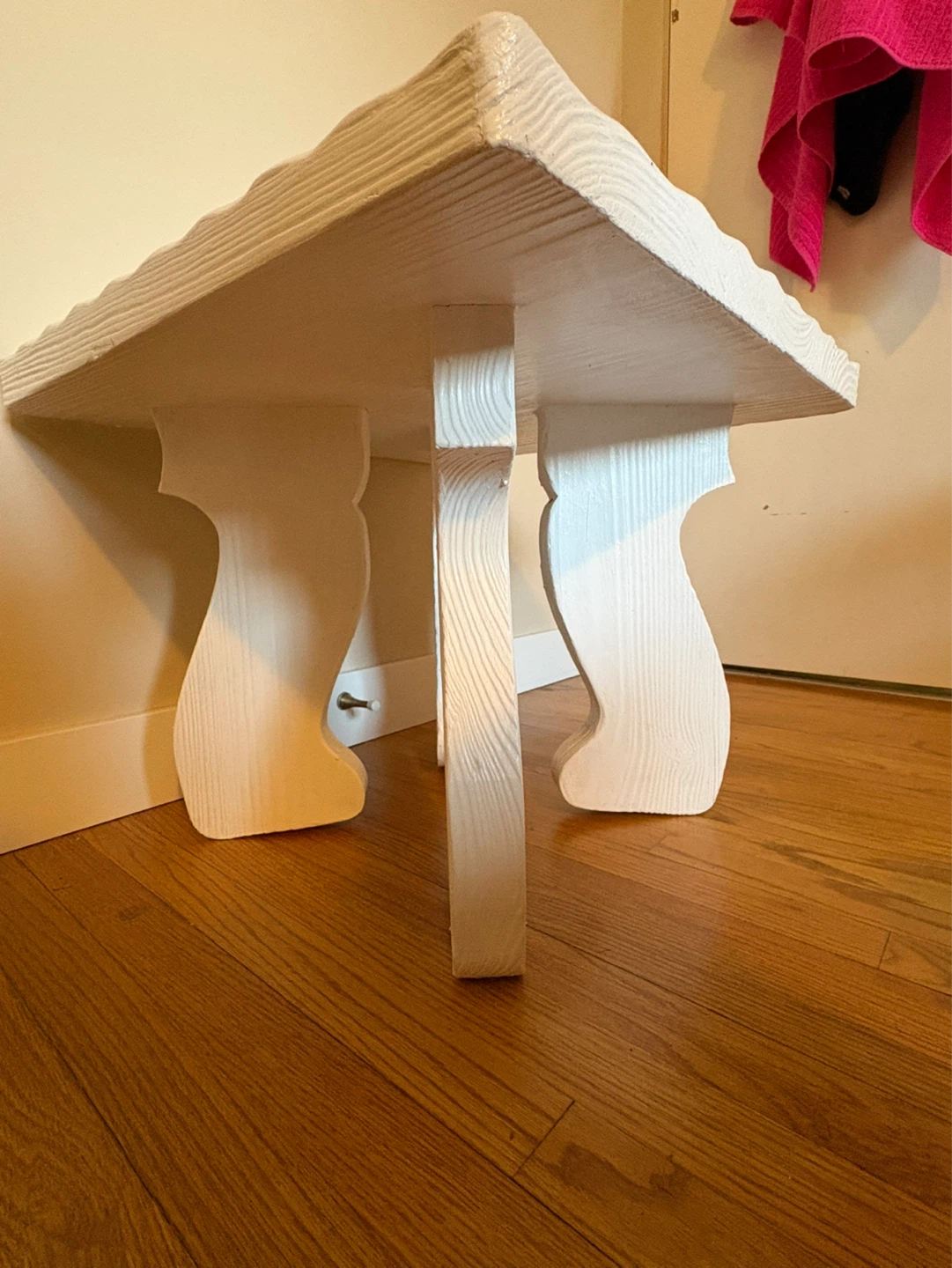 White Wooden Side Table - photo 4