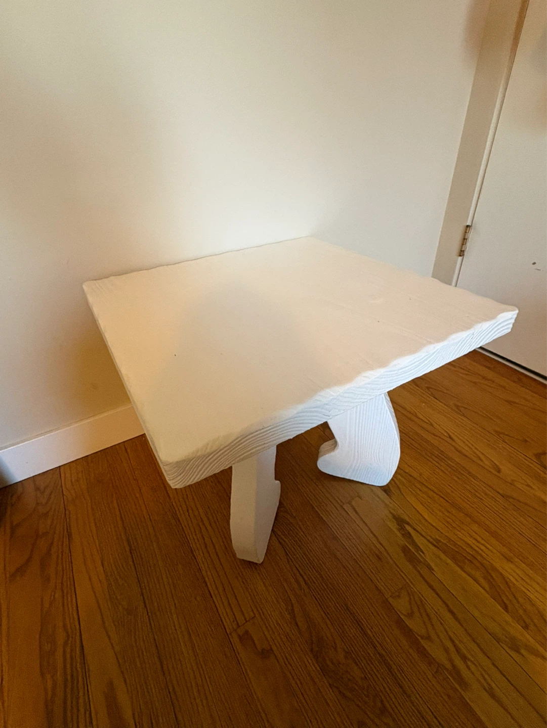 White Wooden Side Table - photo 3