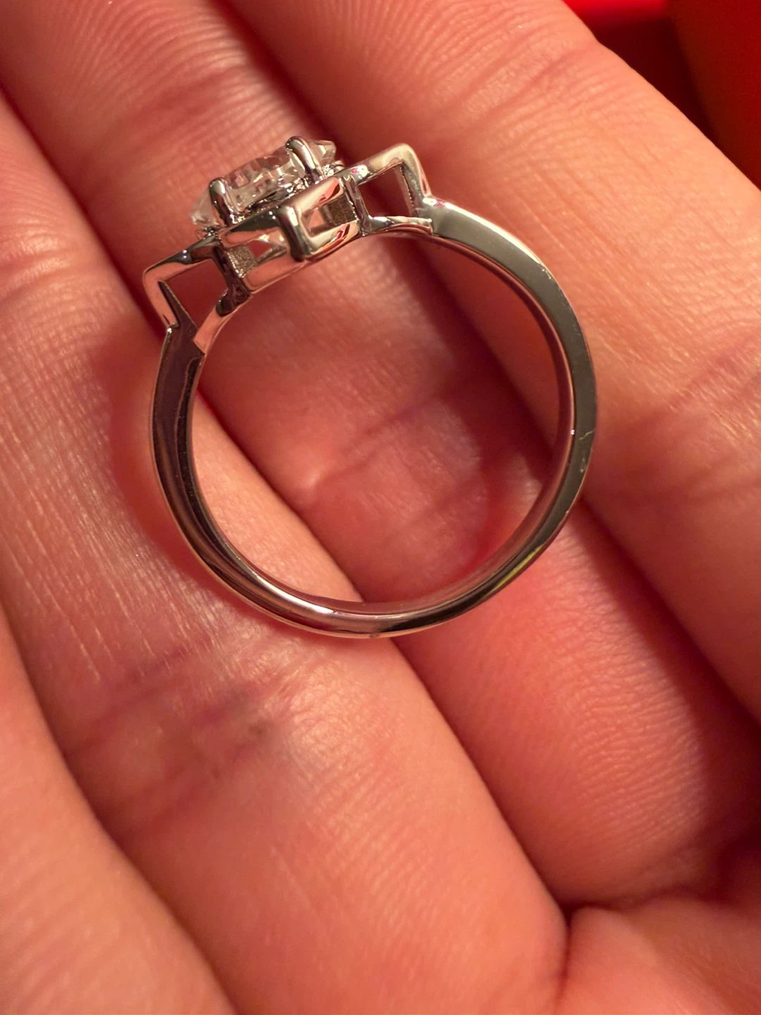 Rhinestone Clover Moissanite Ring - photo 3