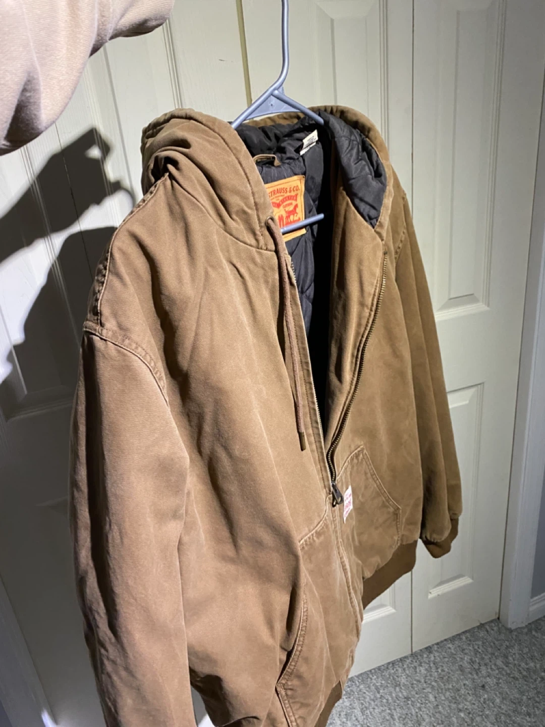 Levi Strauss & Co. Brown Quilted Lined Hooded Work Jacket Size L - photo 2