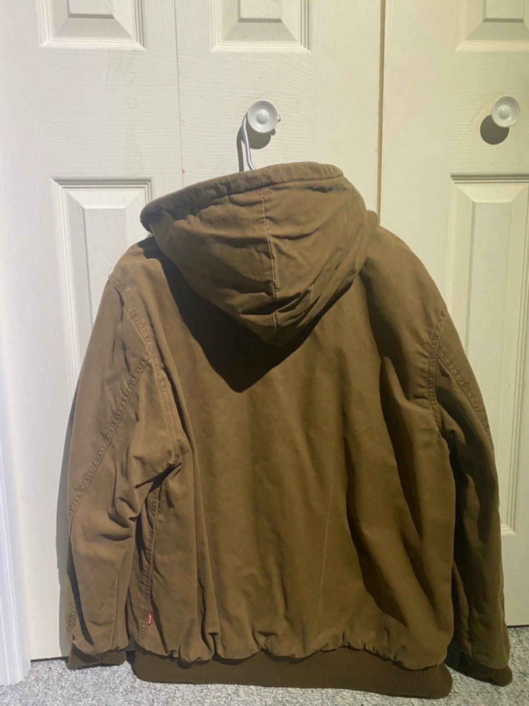 Levi Strauss & Co. Brown Quilted Lined Hooded Work Jacket Size L - photo 5