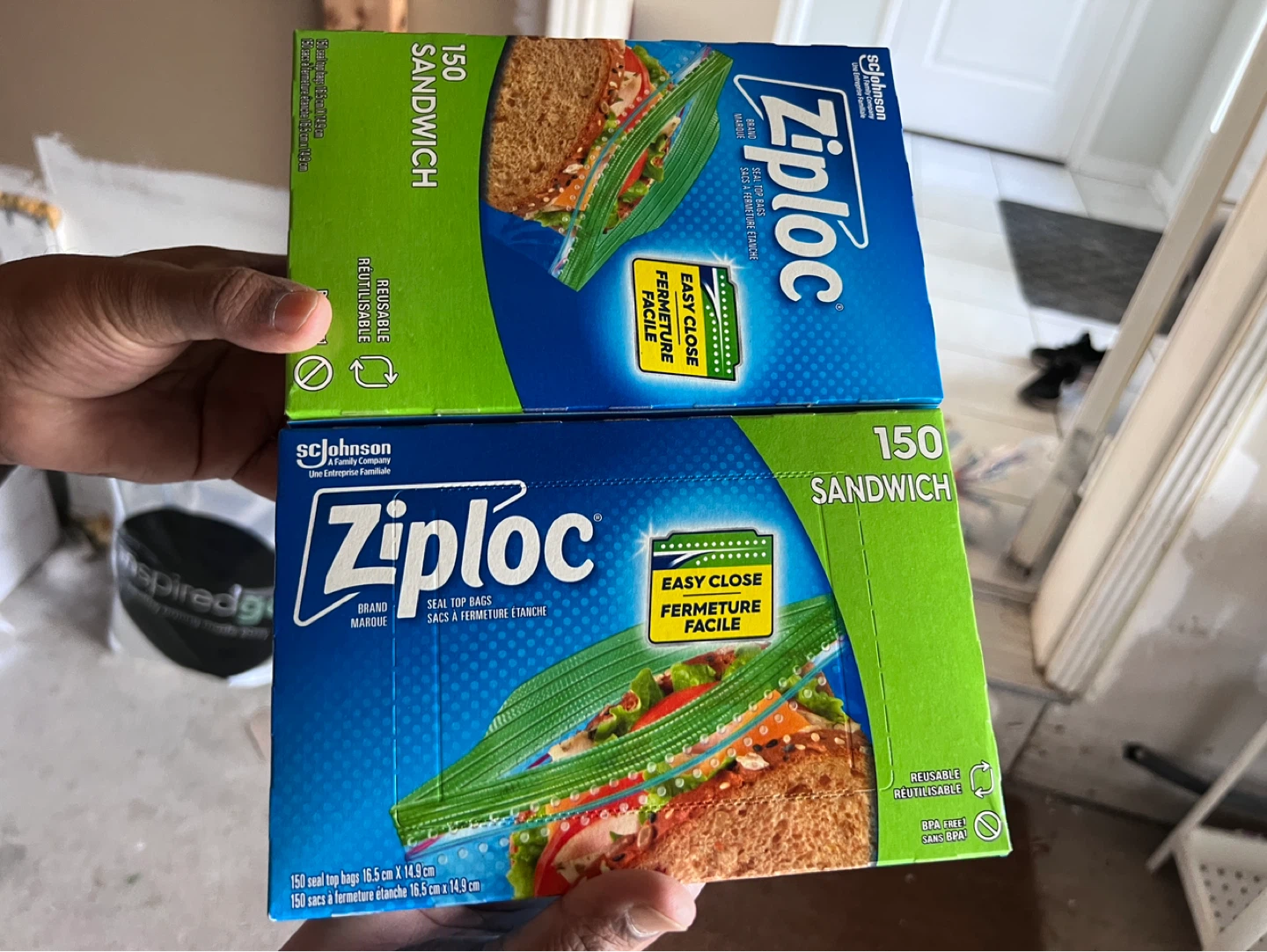 2 pack Ziploc 150 Sandwich Seal Top Bags