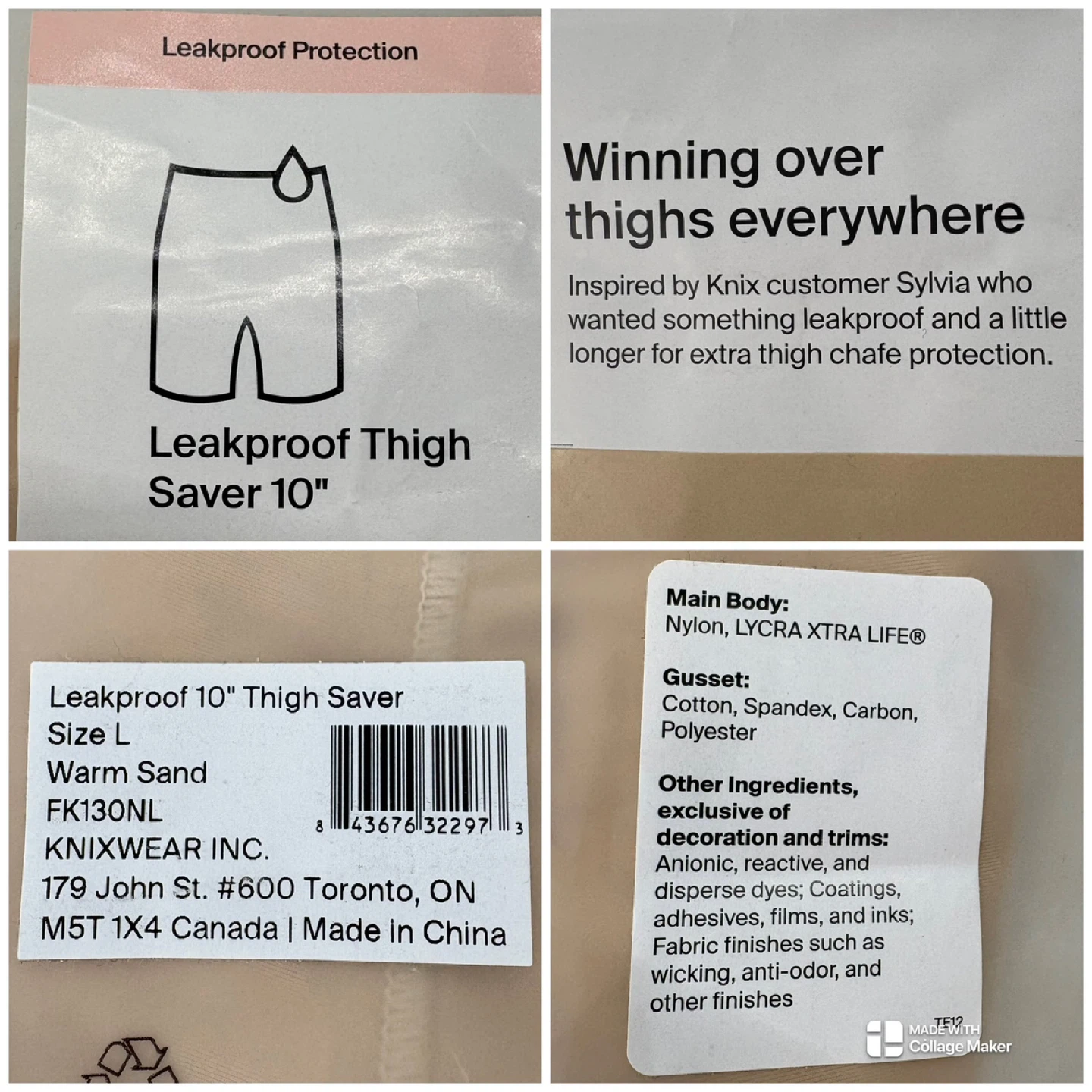Knix Leakproof Thigh Saver Shorts Size L Anti Chafe Underwear - photo 2