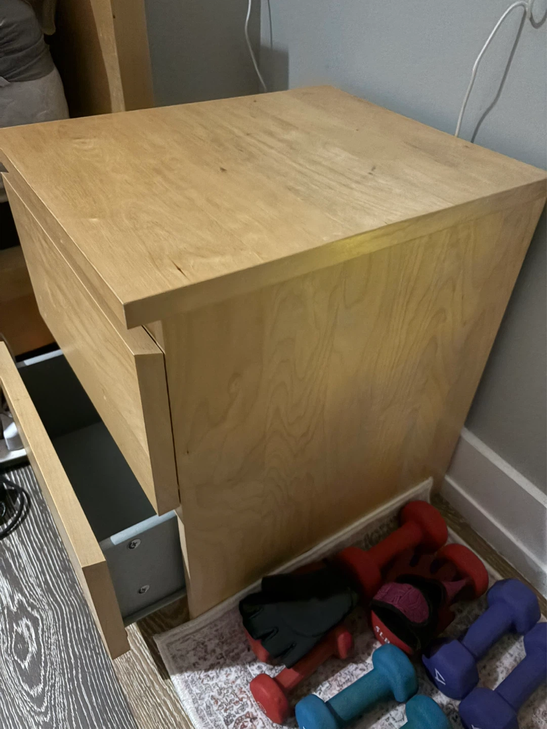 Wood Filing Cabinet with 2 Drawers