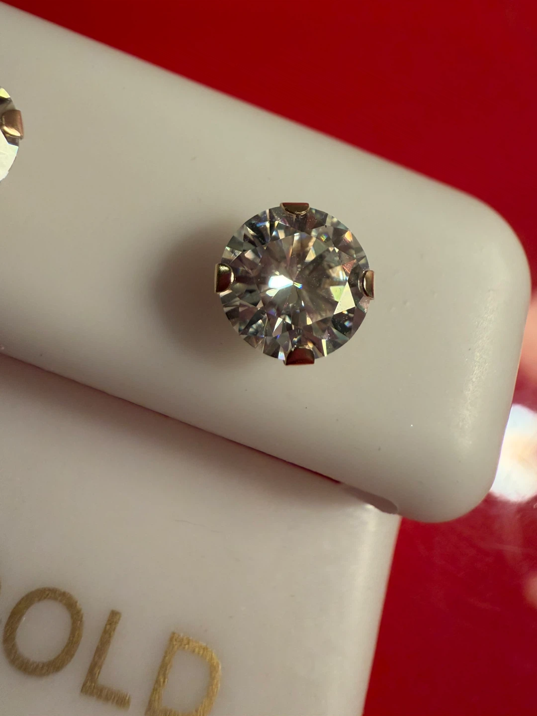 14K Gold Moissanite Stud Earrings - photo 3
