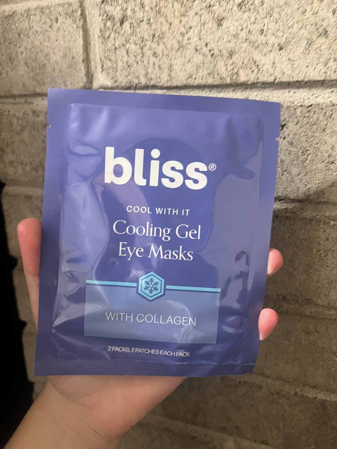 Bliss Cooling Gel Eye Masks with Collagen (2 Packs)
