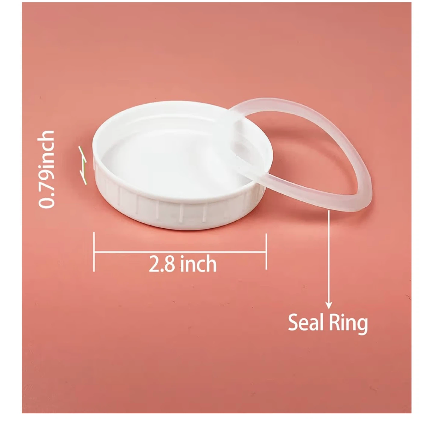 20 Pack White Plastic Mason Jar Lids with Seal Ring - photo 4