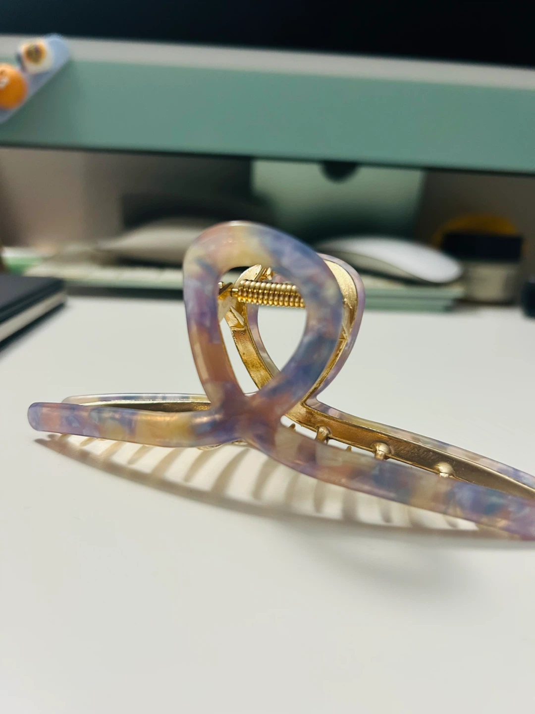 Morher of pearl Hair Claw Clip - photo 2