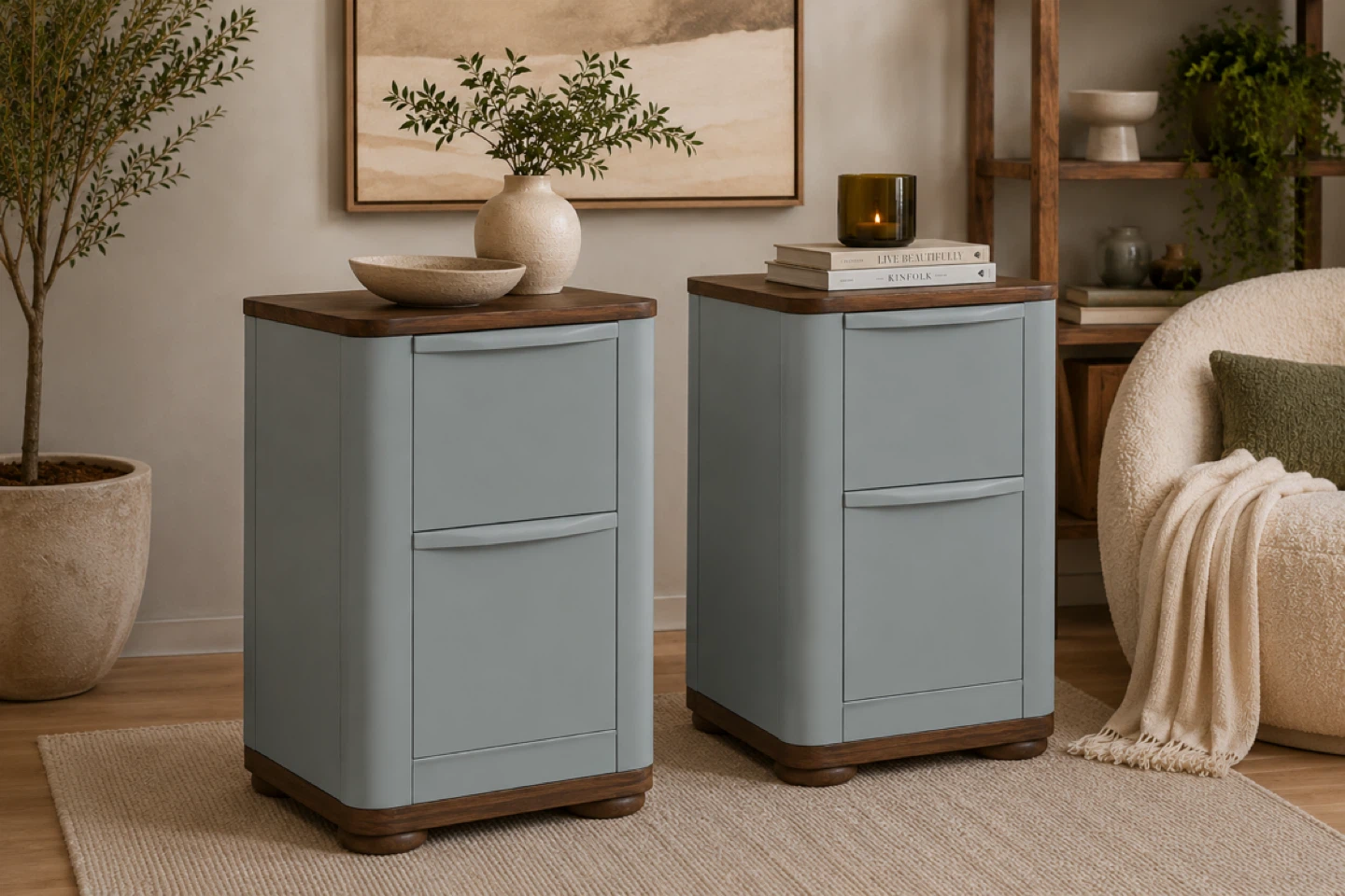 ✨ Custom Refinished End Tables / Nightstands ✨
