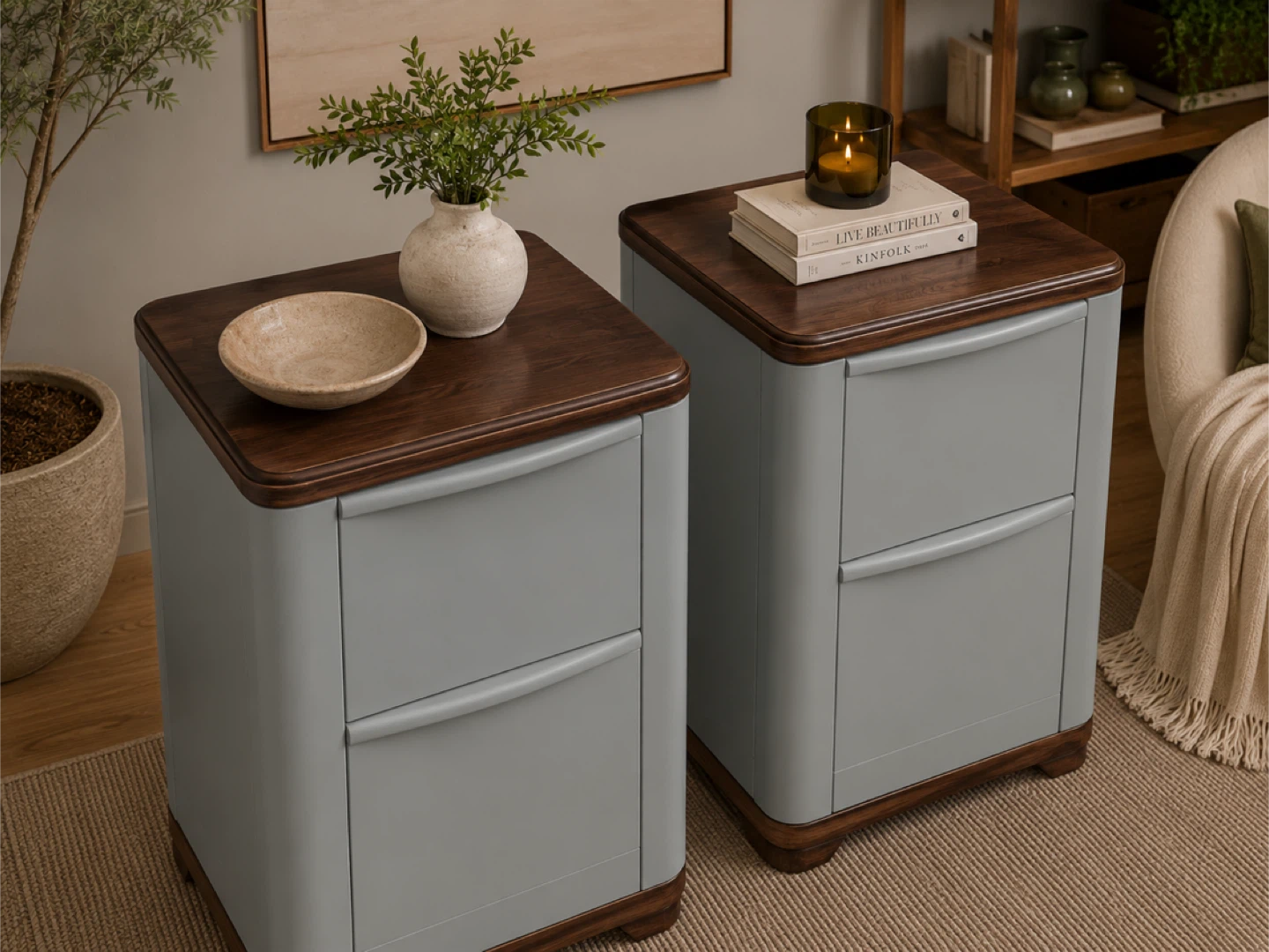 ✨ Custom Refinished End Tables / Nightstands ✨ - photo 3