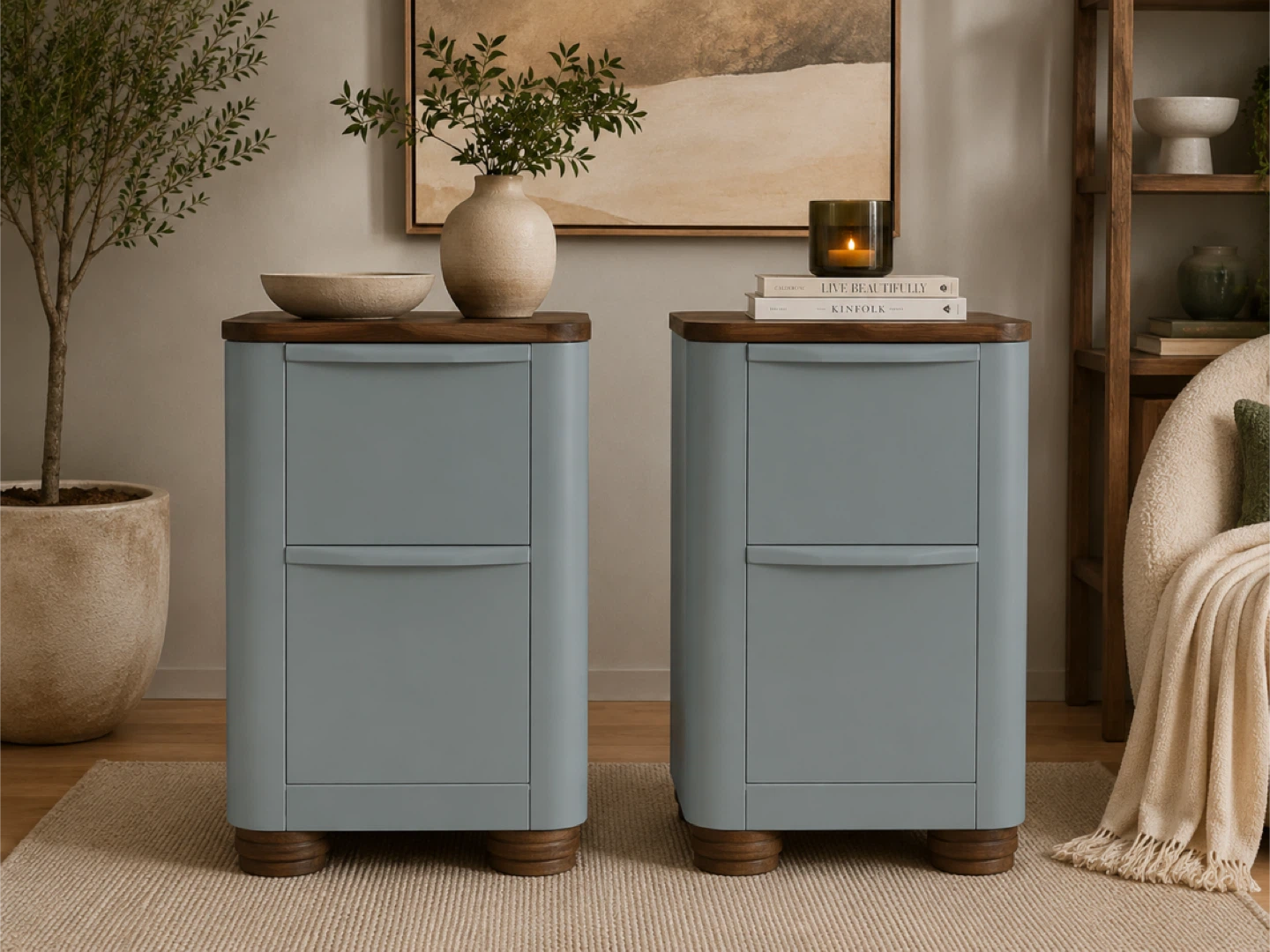 ✨ Custom Refinished End Tables / Nightstands ✨ - photo 2
