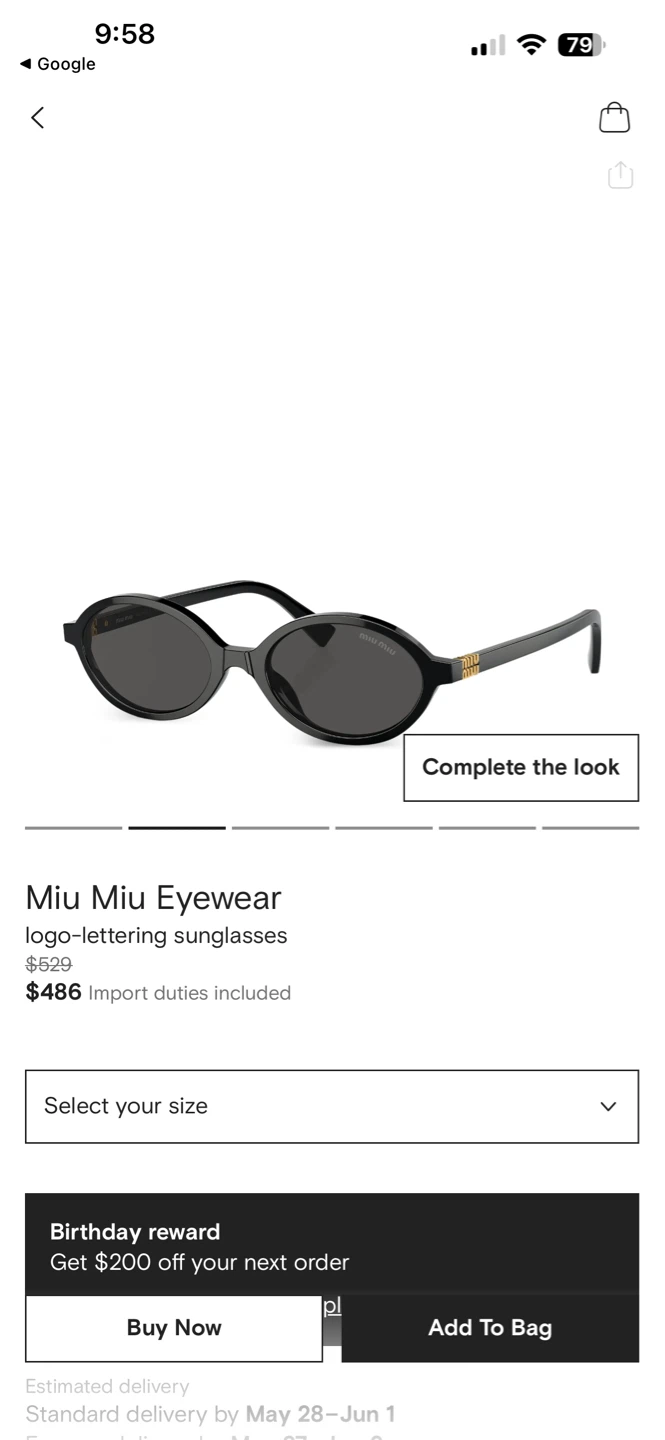 Miu Miu Logo-lettering Oval Sunglasses - photo 5