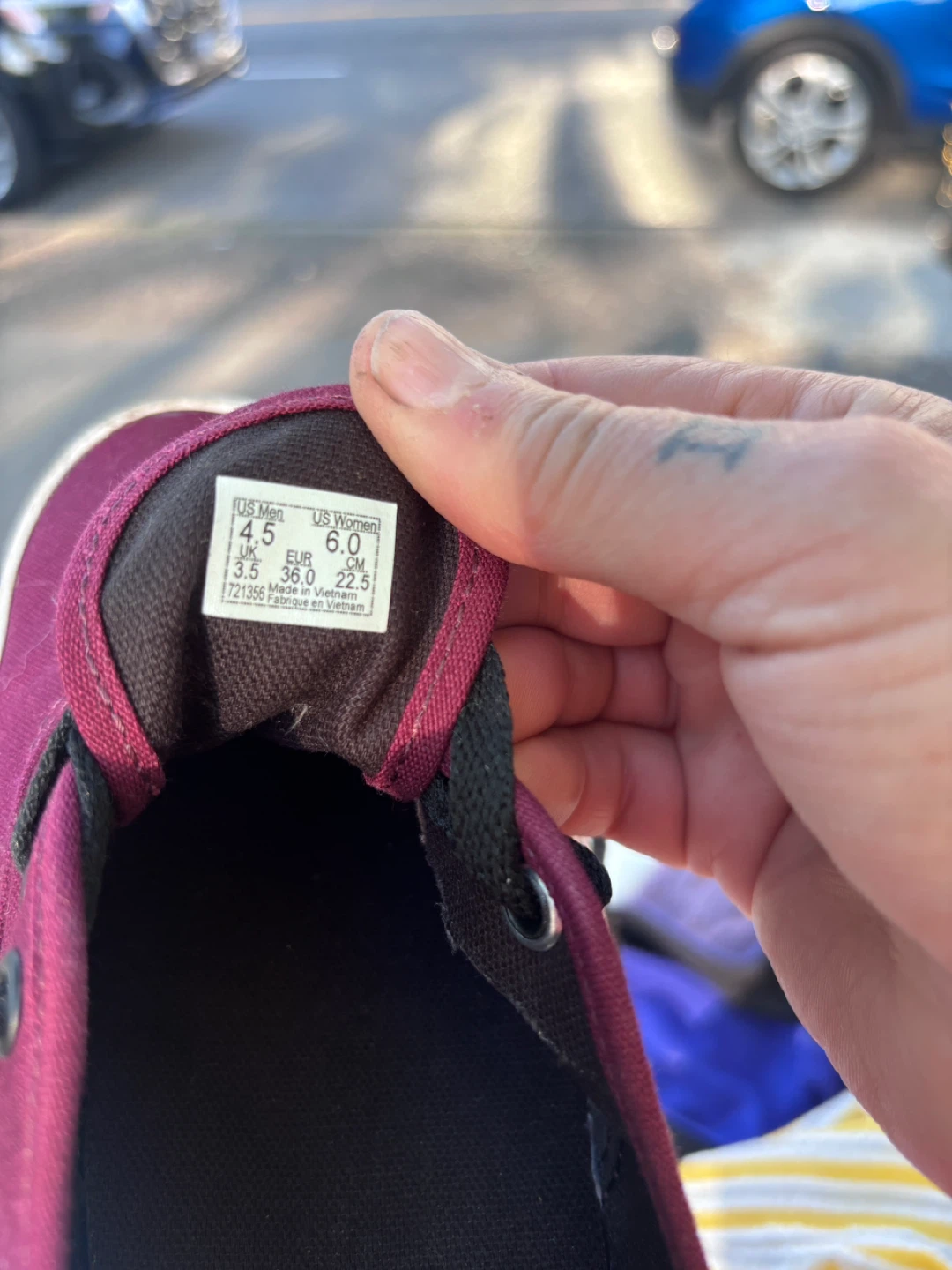 Vans Burgundy Low-Top Sneakers - Women's Size 6 - photo 2