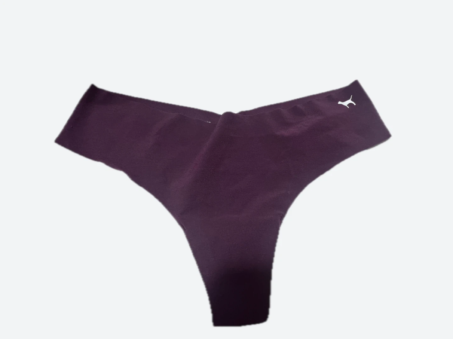 PINK Victoria's Secret Thong Panty - Size M - Deep Plum