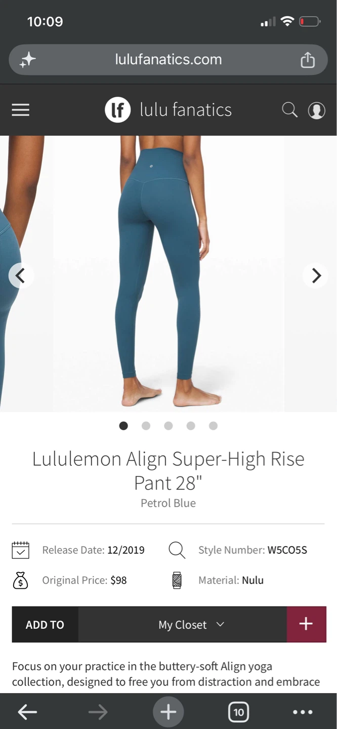 Lululemon Align leggings size 6