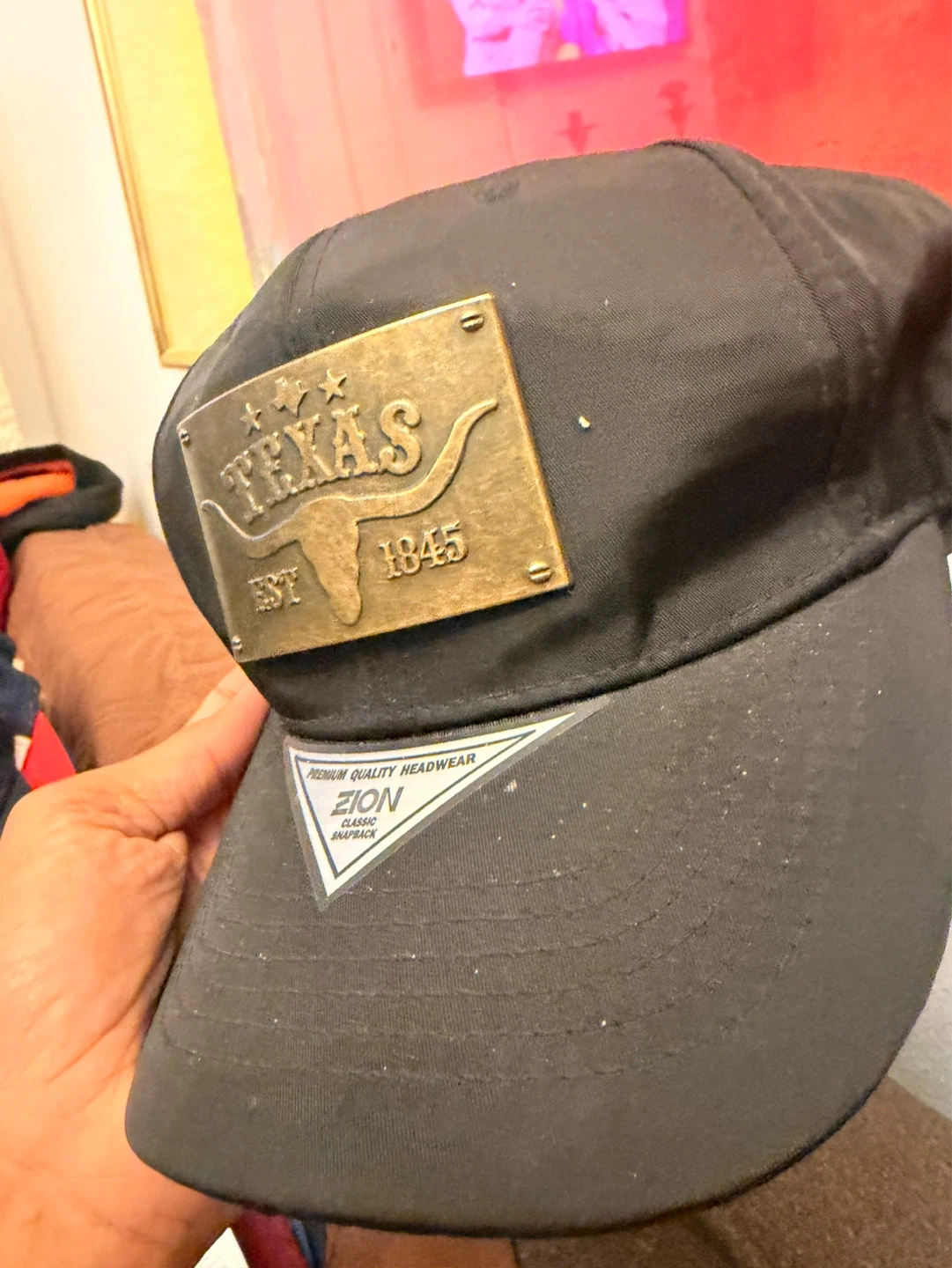 Black Zion Classic Snapback Hat with Texas Longhorn Emblem - photo 3