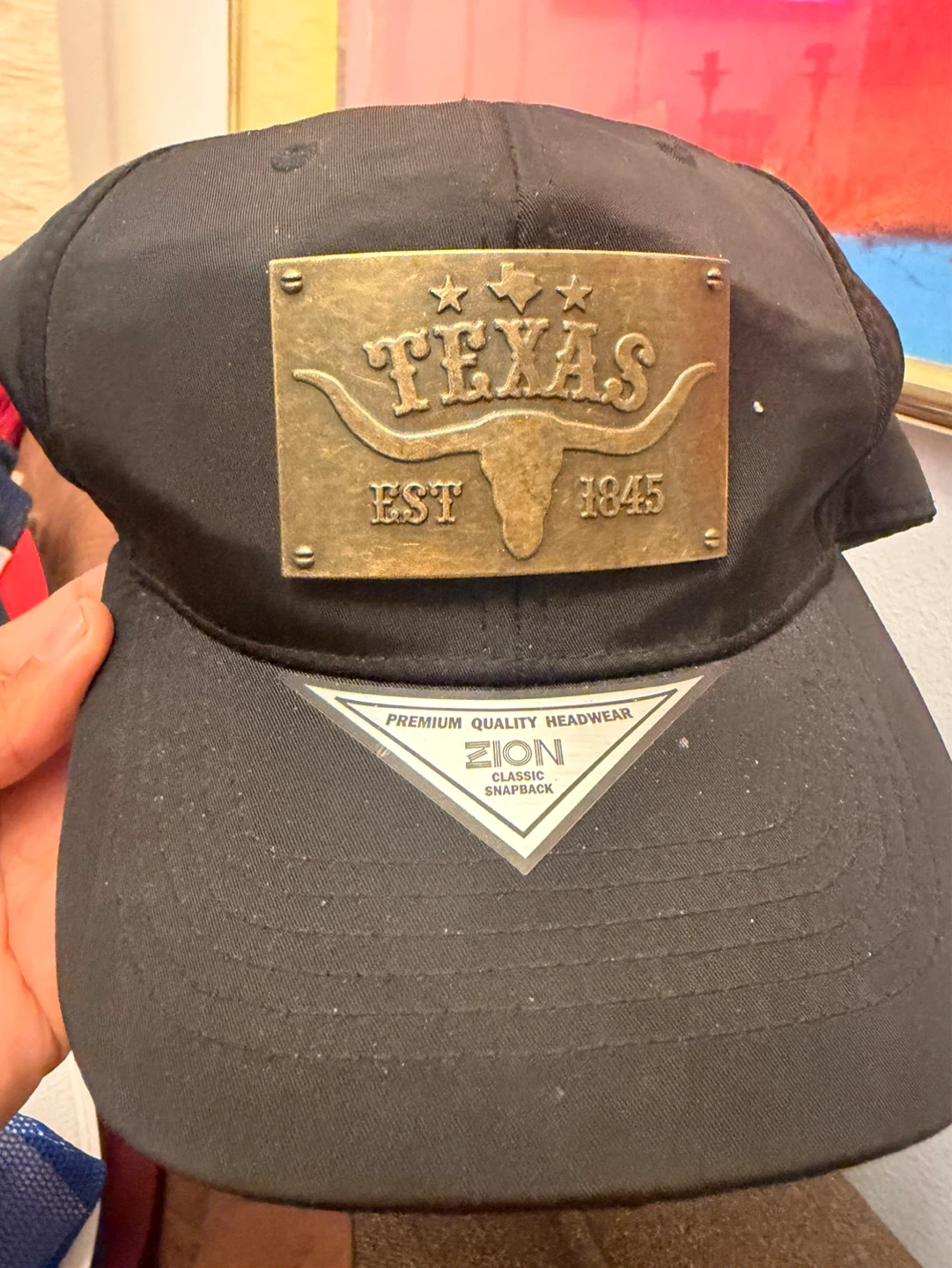 Black Zion Classic Snapback Hat with Texas Longhorn Emblem - photo 2