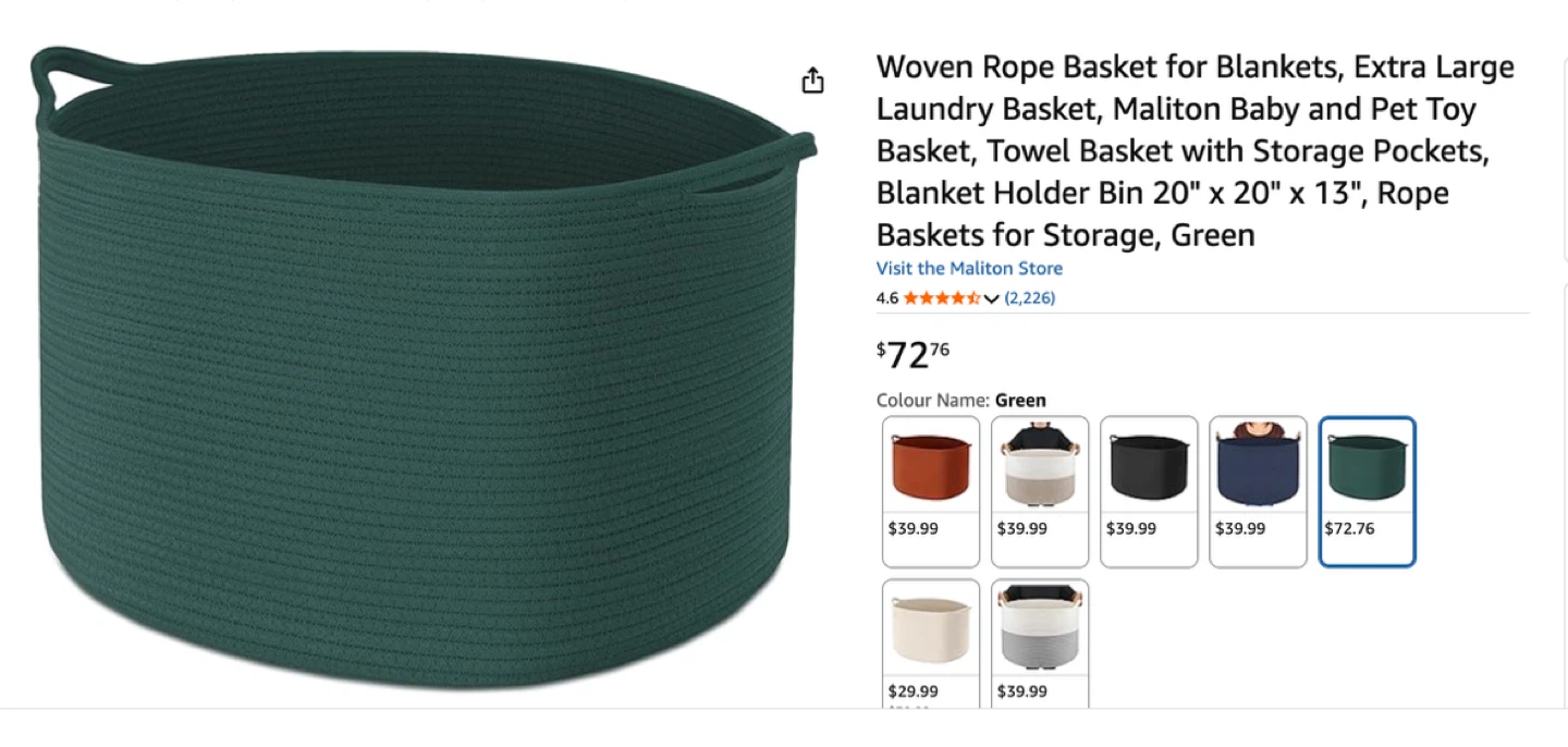 Laundry/Blanket Basket