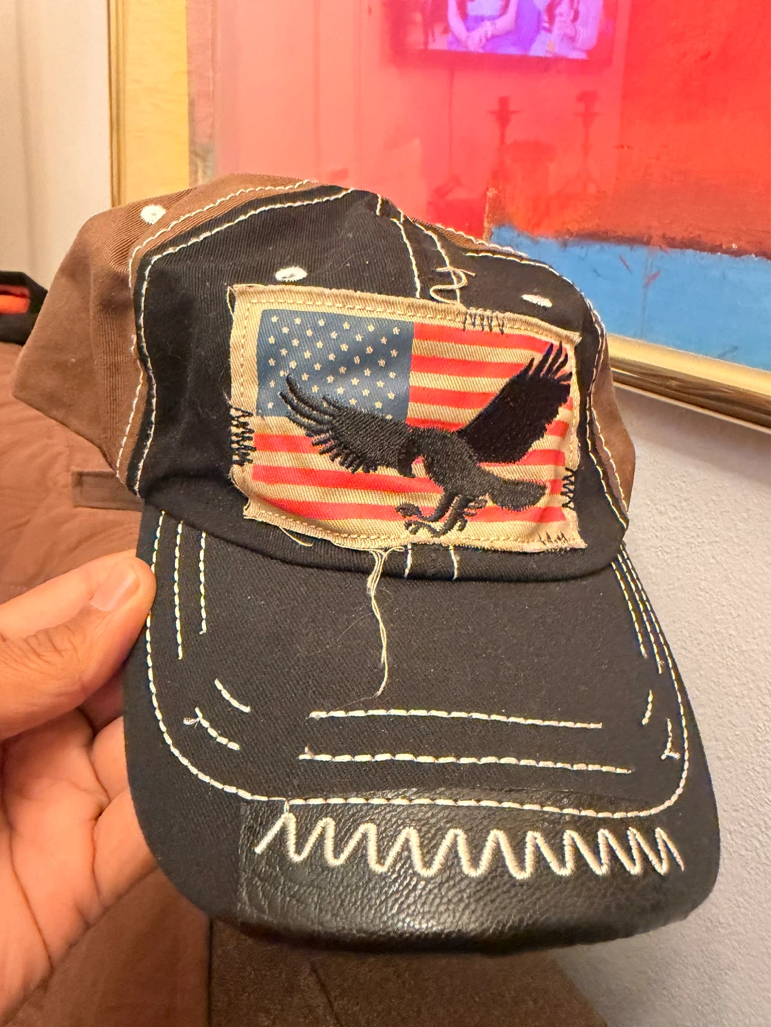 American Flag Eagle Baseball Cap