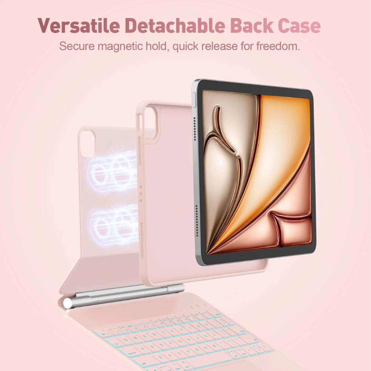 Pink iPad Case with Keyboard. New, Unused. - photo 4