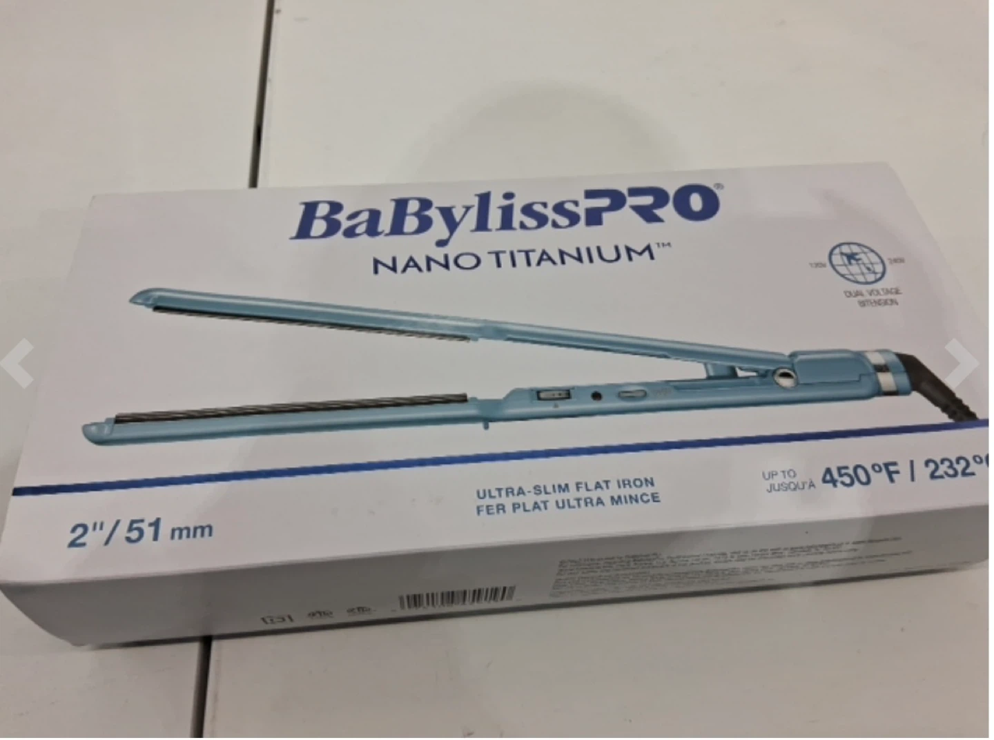 BaBylissPRO Nano Titanium 2" Ultra-Slim Flat Iron