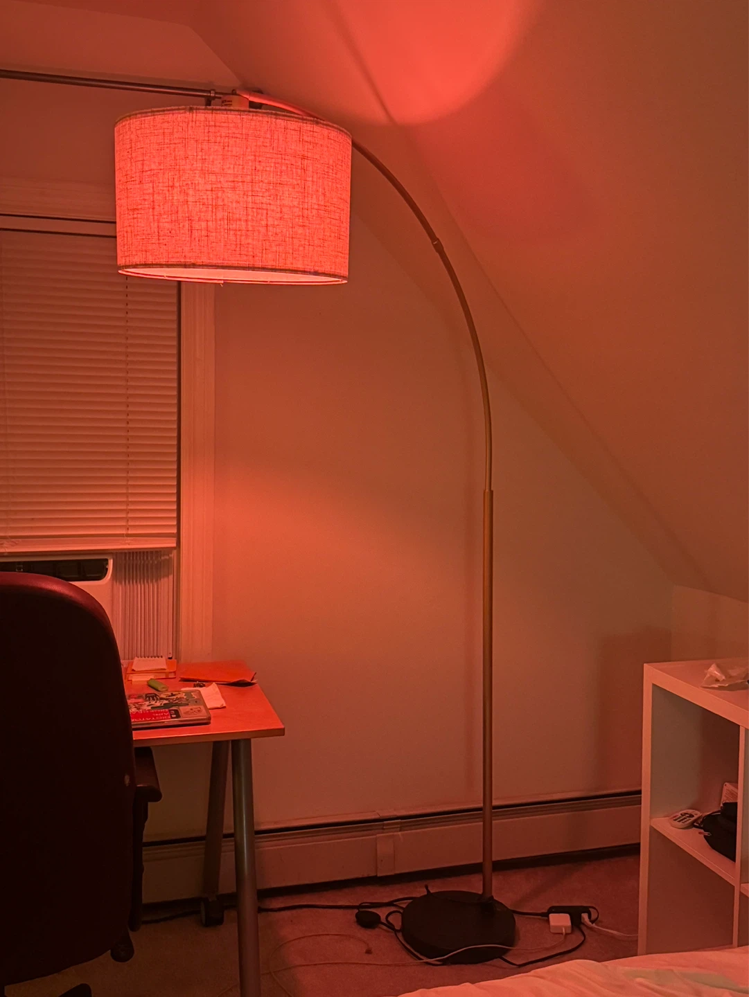 Arc Floor Lamp with Fabric Shade