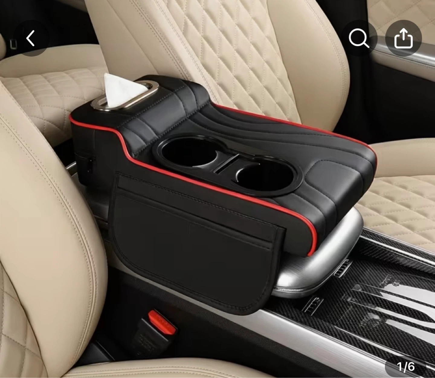 Car Console Organizer with Cup Holders - photo 3