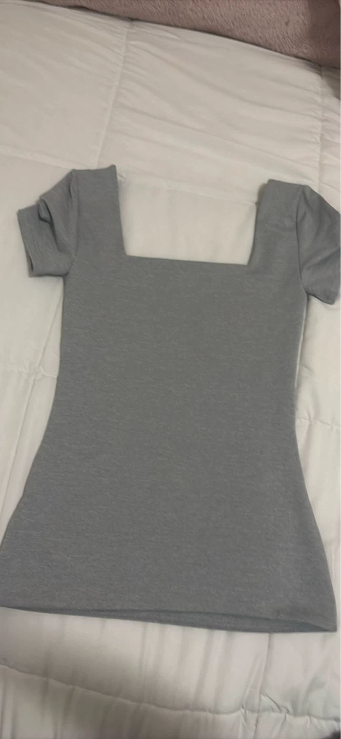 Aritzia Contour Square Neck Top - Grey XS - photo 3