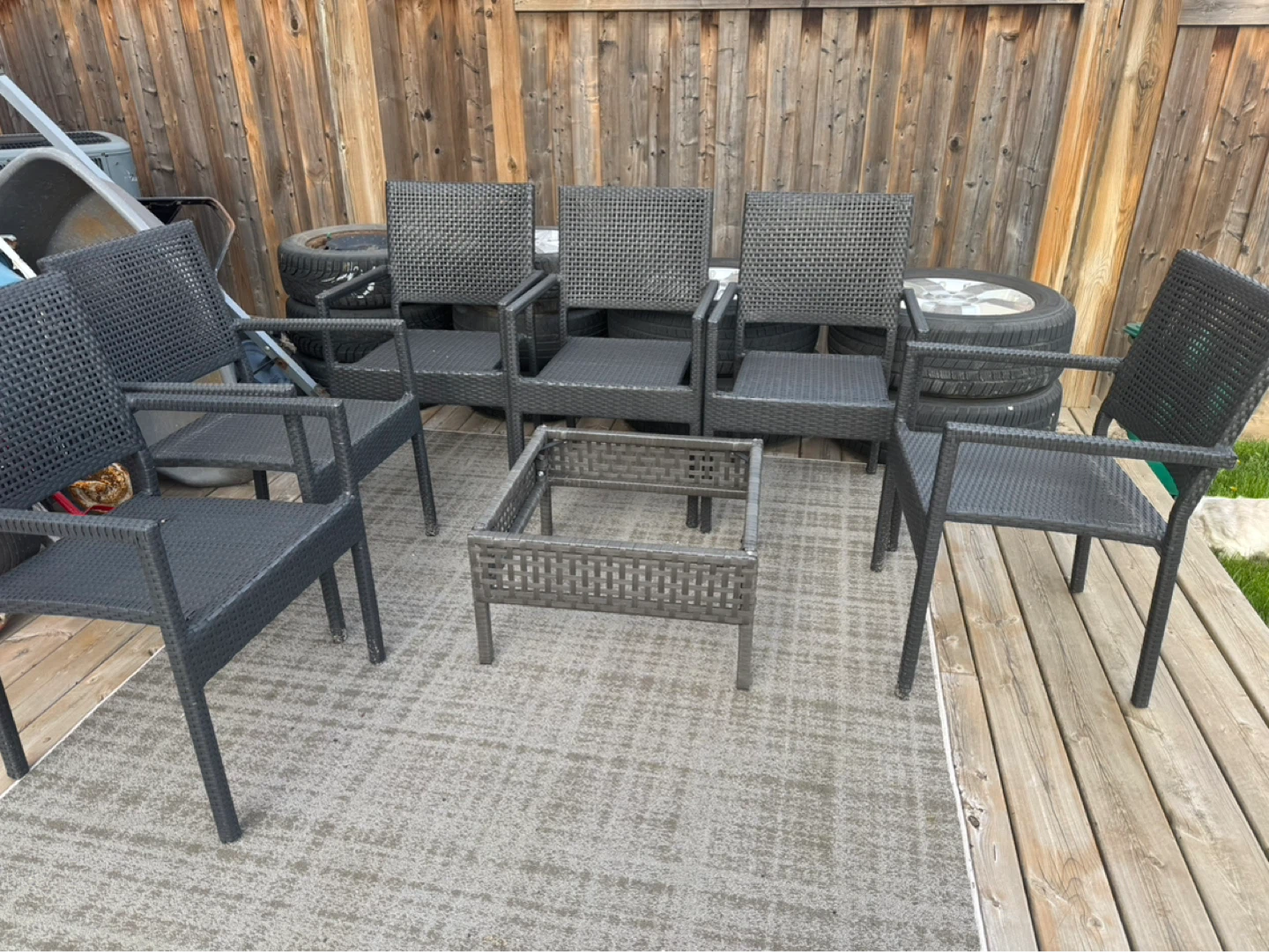 $450 OBO Wicker outdoor patio set - photo 3
