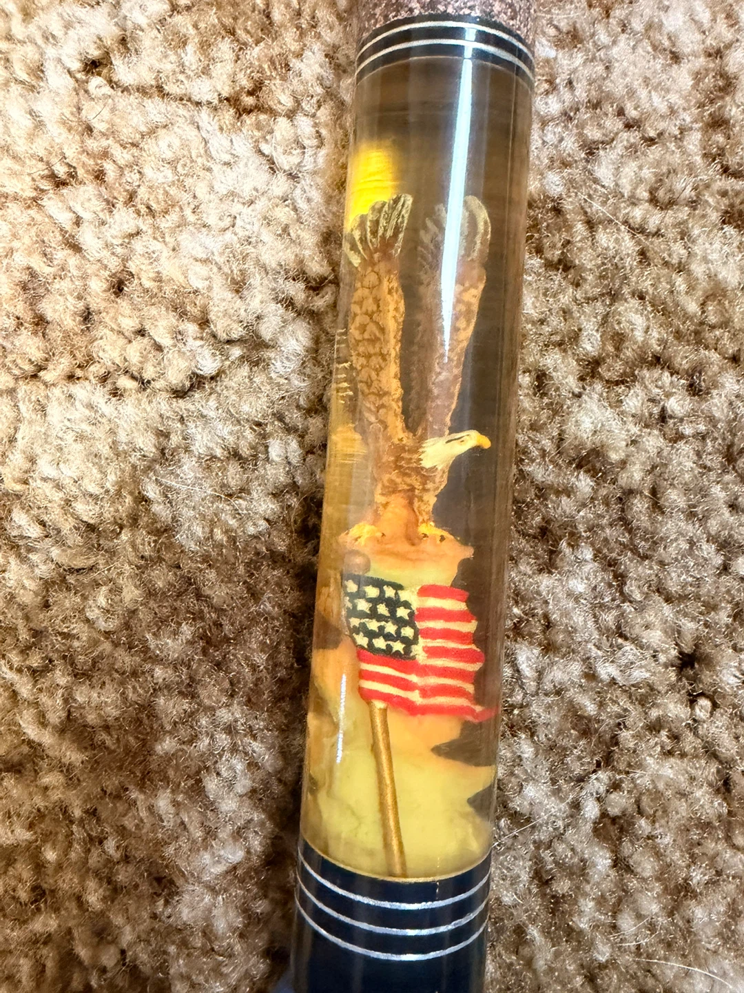 58” Decorative Eagle Pool Cue w/ Case – Good Condition - photo 3