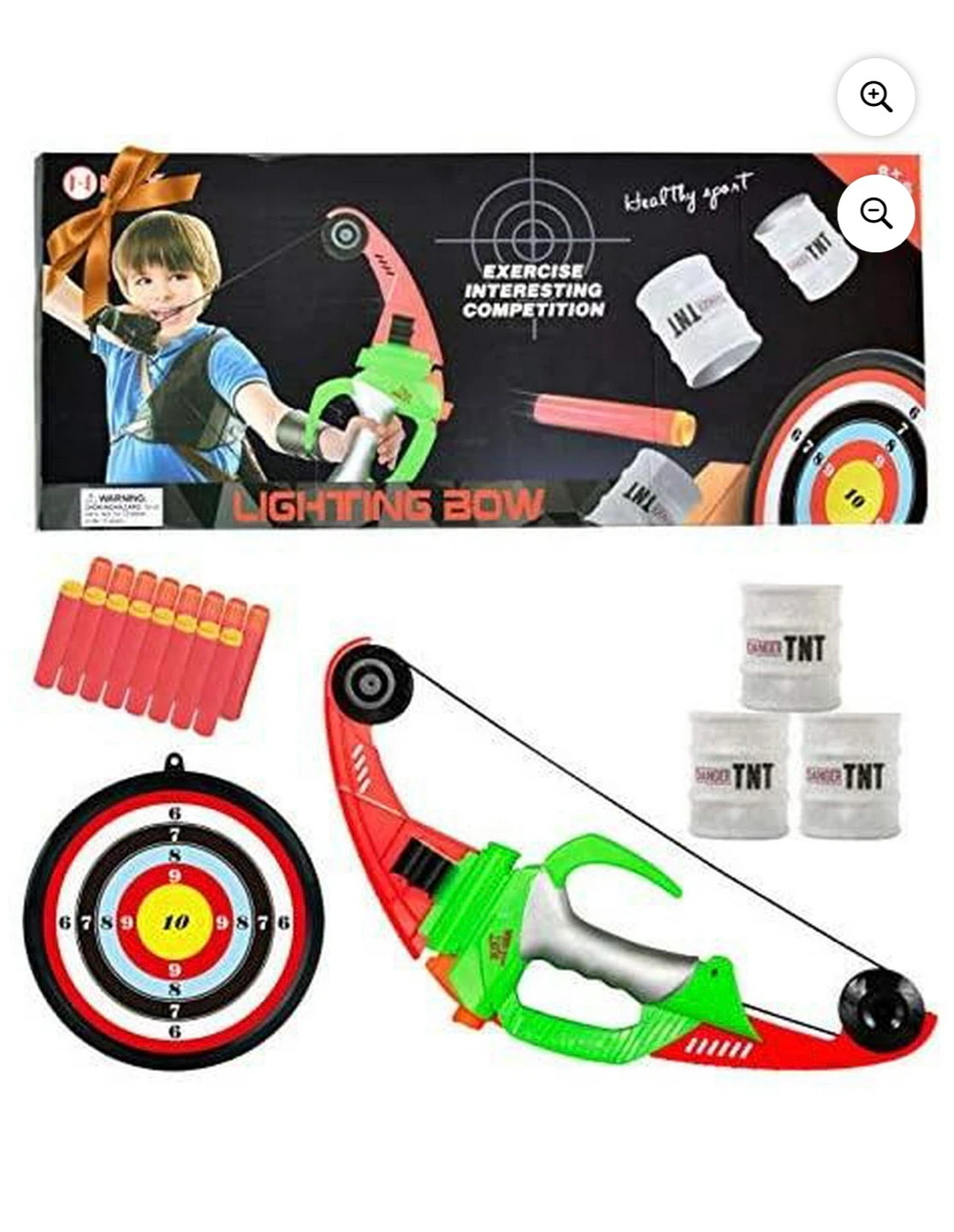 next x Lighting Bow Toy with Target and Darts