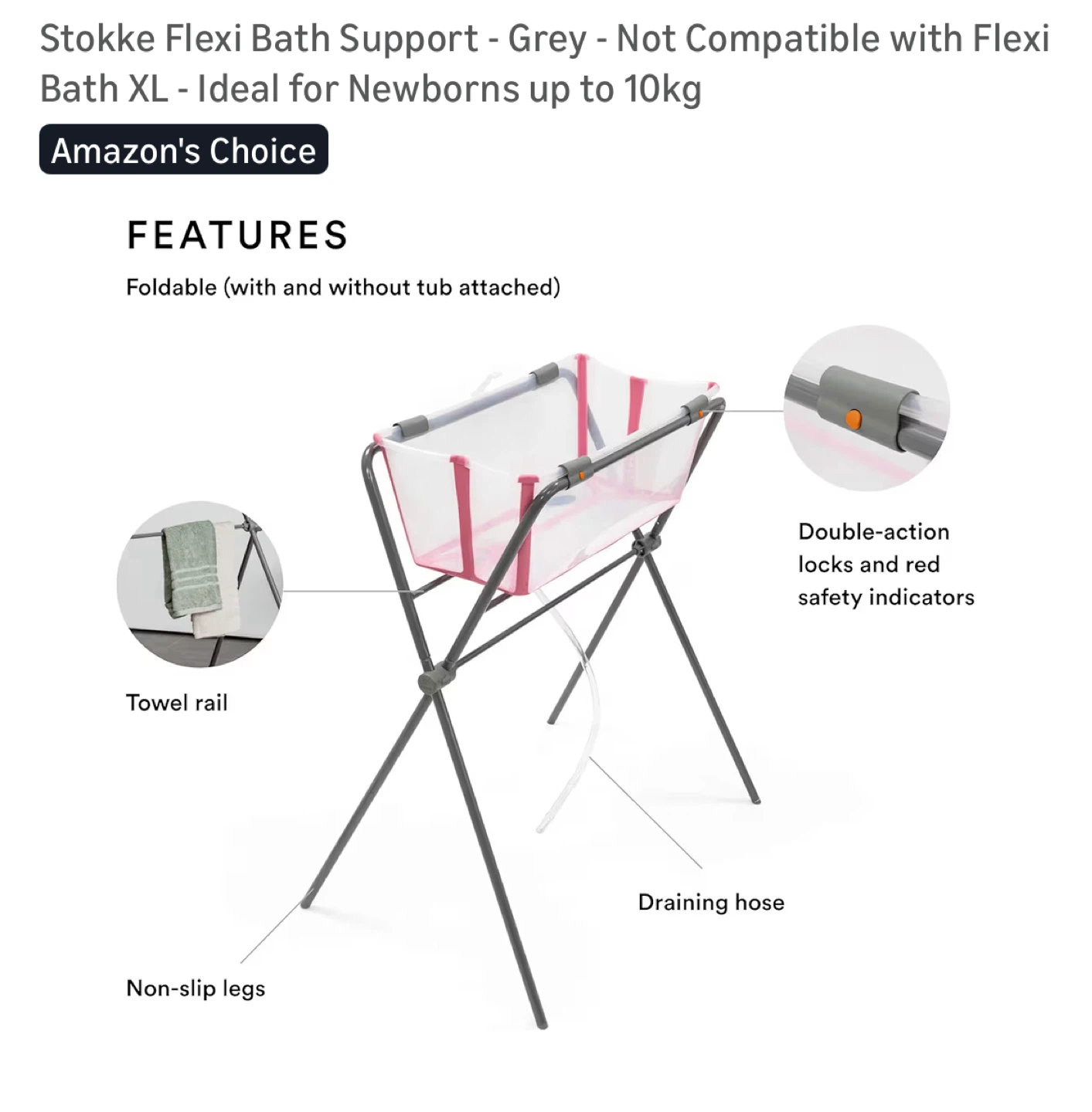 Stokke Flexi Bath Support Stand - Grey - photo 3