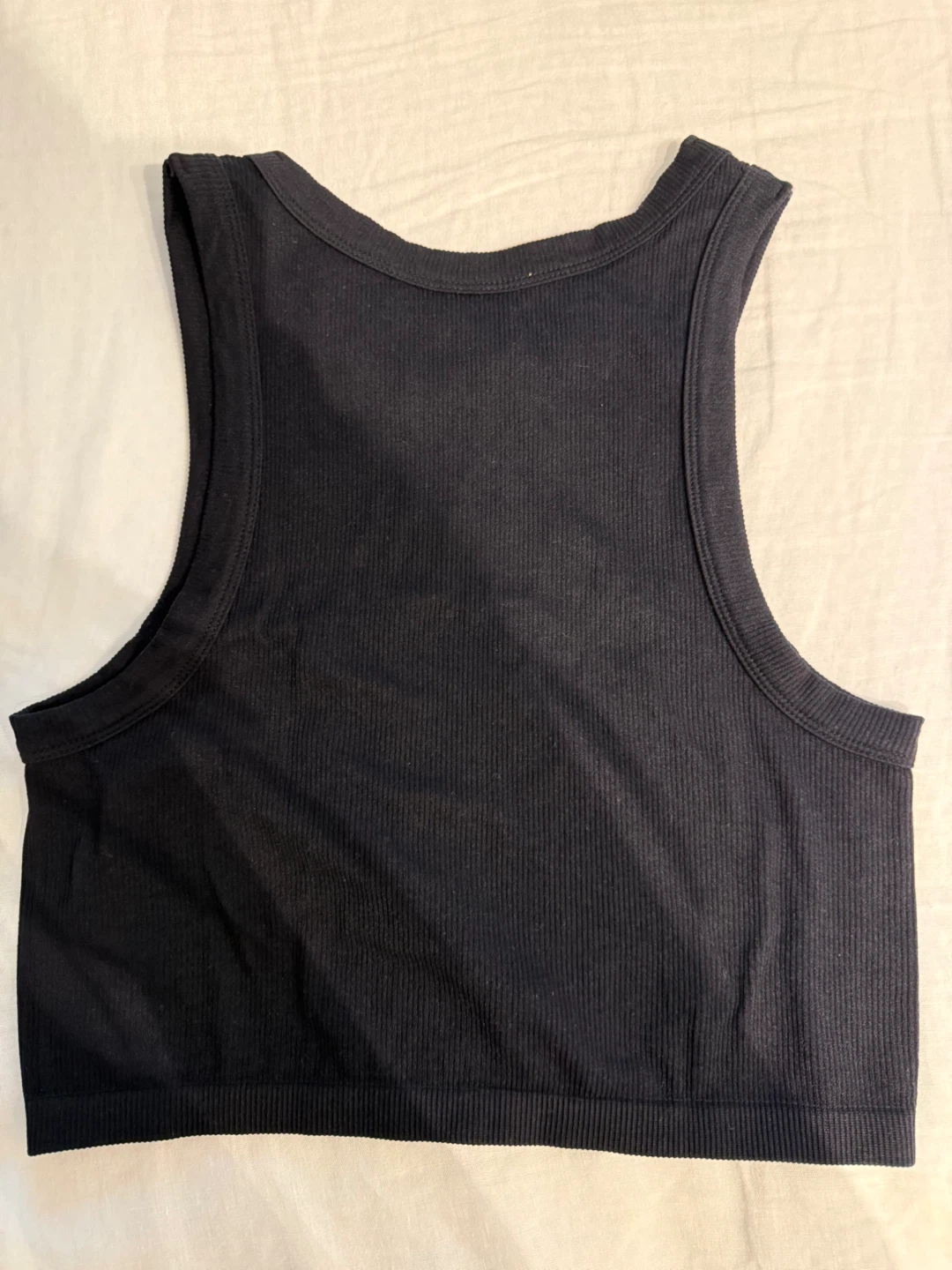 Divided by H&M Black Ribbed Tank Top - Size M - photo 3