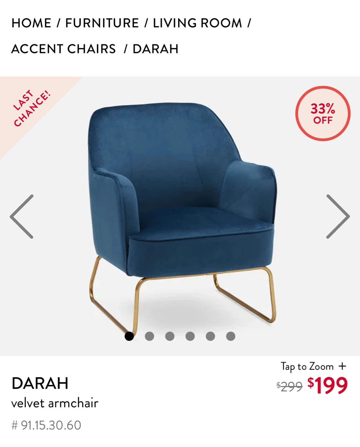 DARAH Velvet Armchair - photo 2