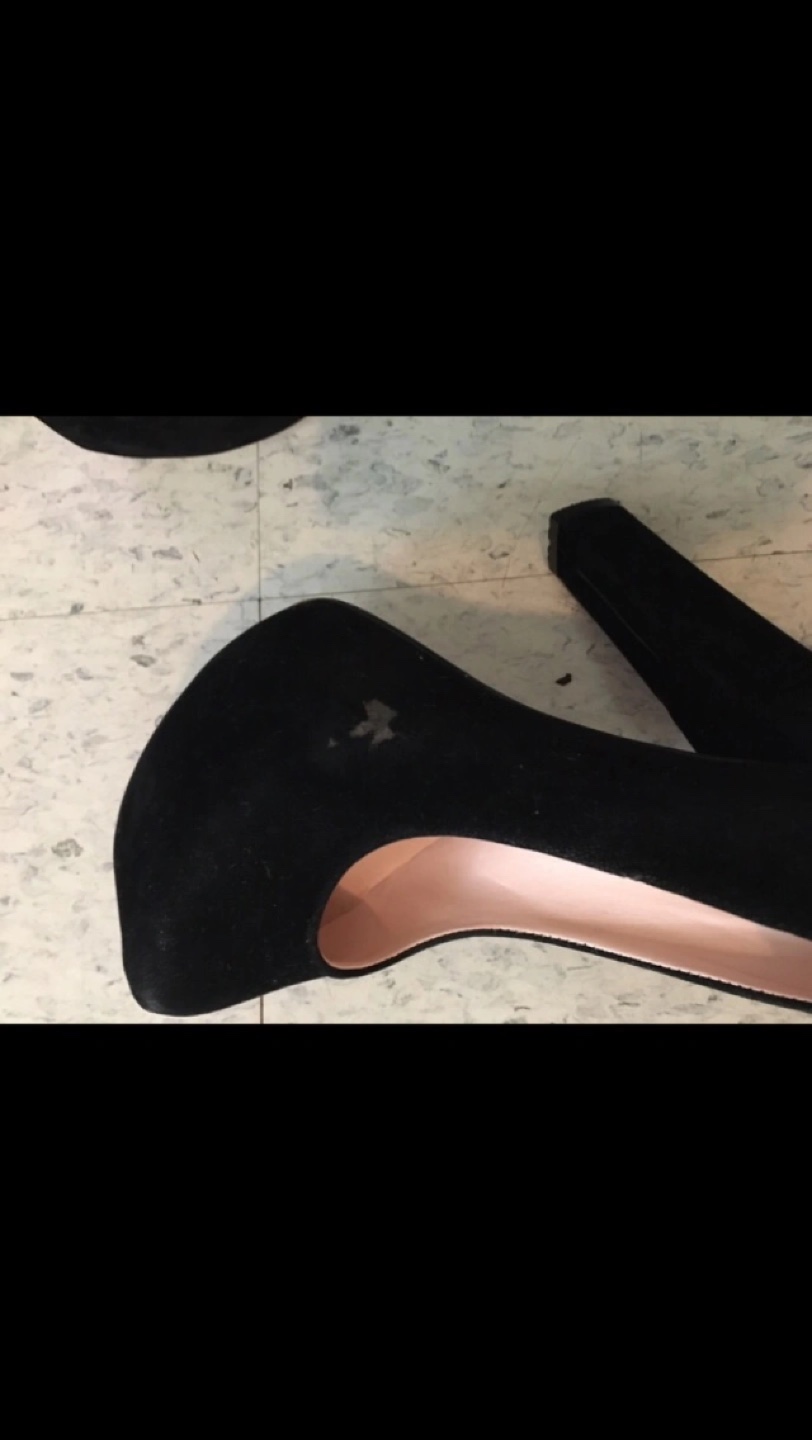 Black Suede Platform Heels - Size 38 - photo 2