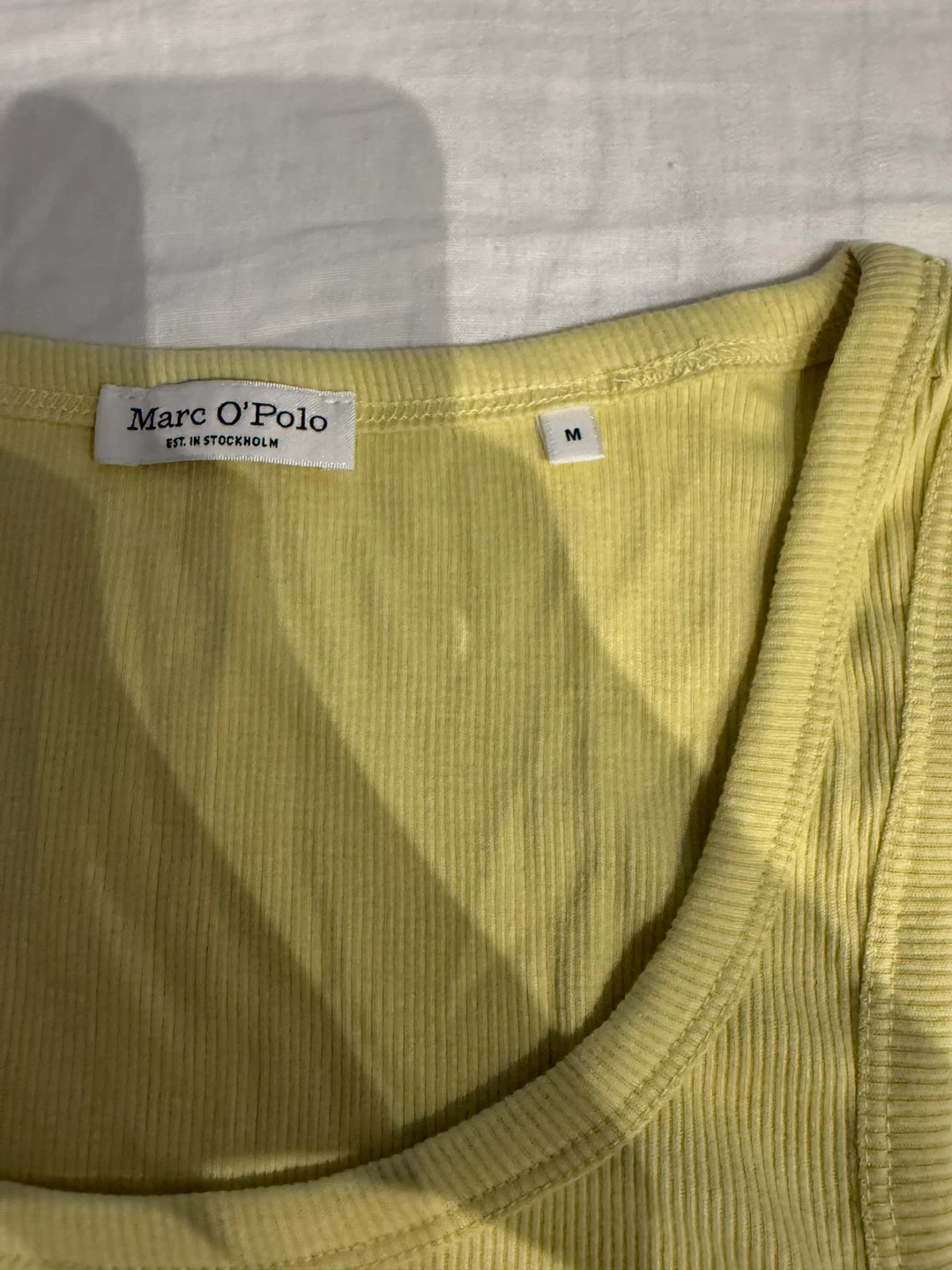 Ribbed Tank Top - Yellow - Size M - photo 2