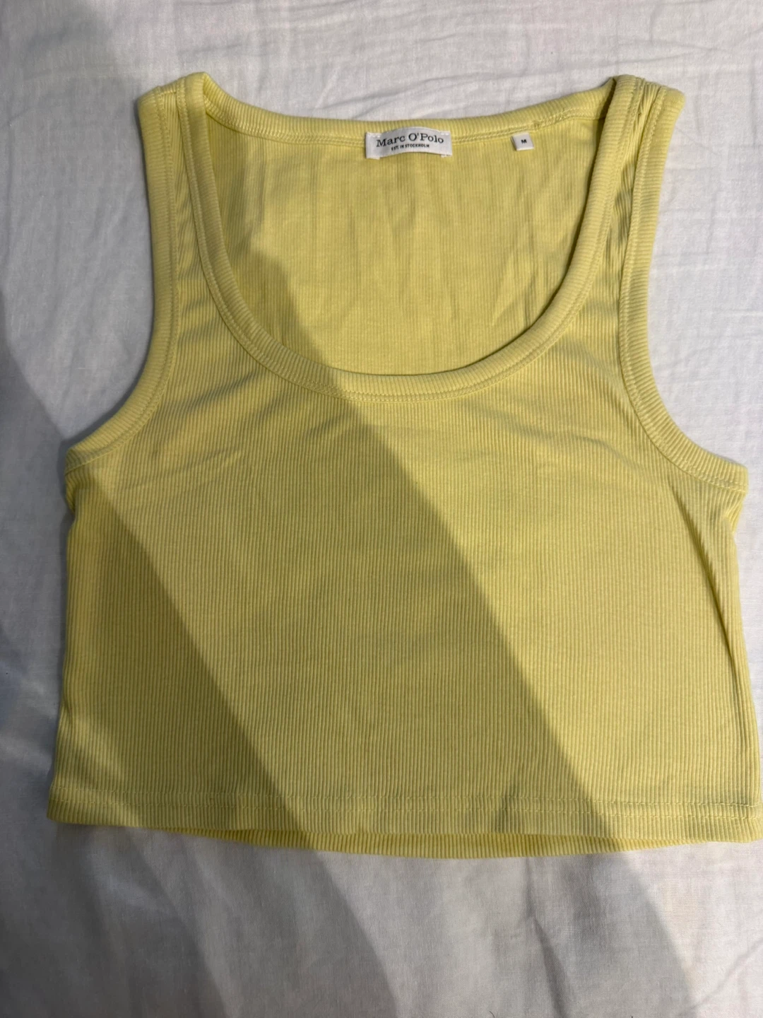 Ribbed Tank Top - Yellow - Size M
