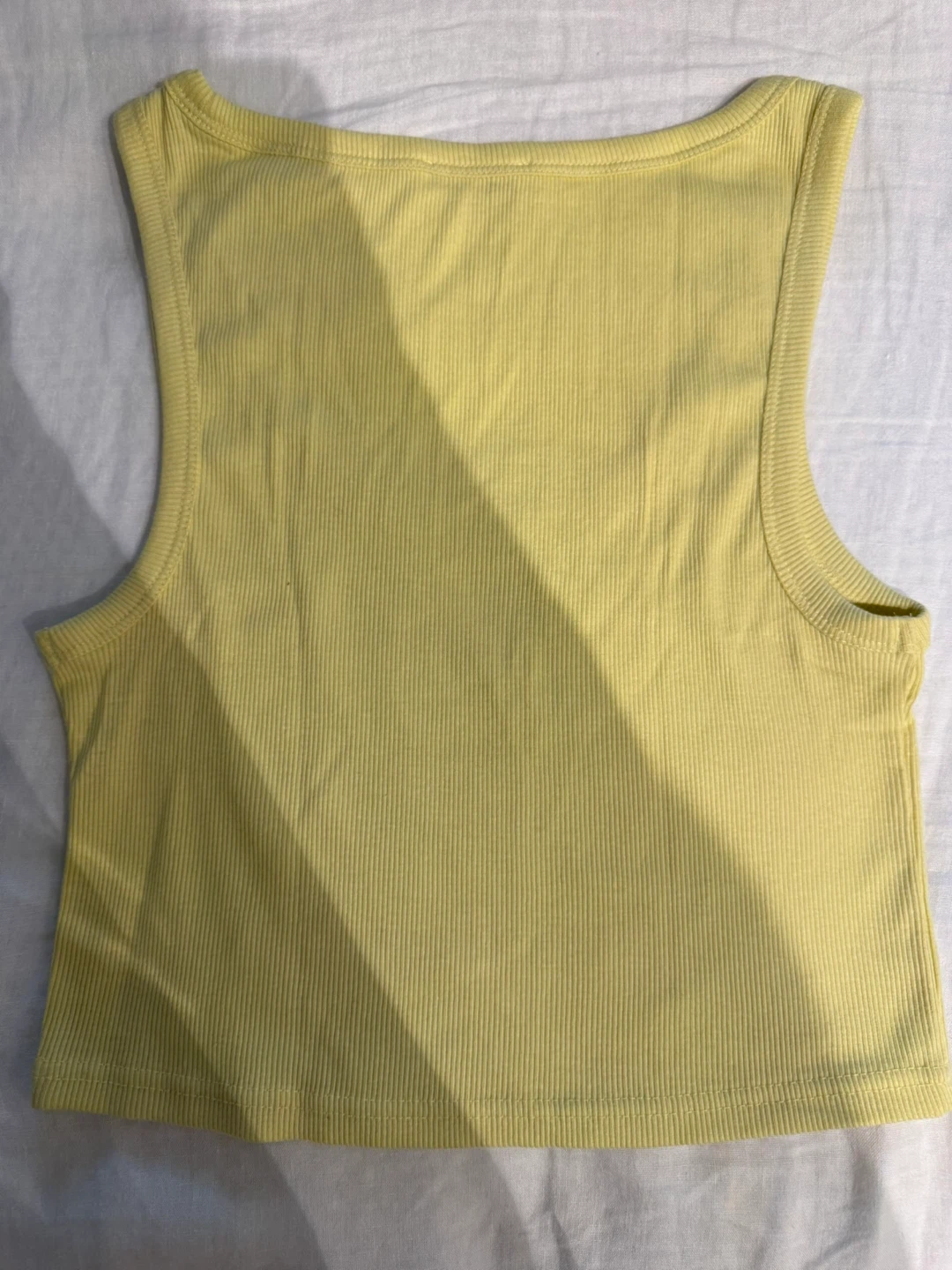 Ribbed Tank Top - Yellow - Size M - photo 3