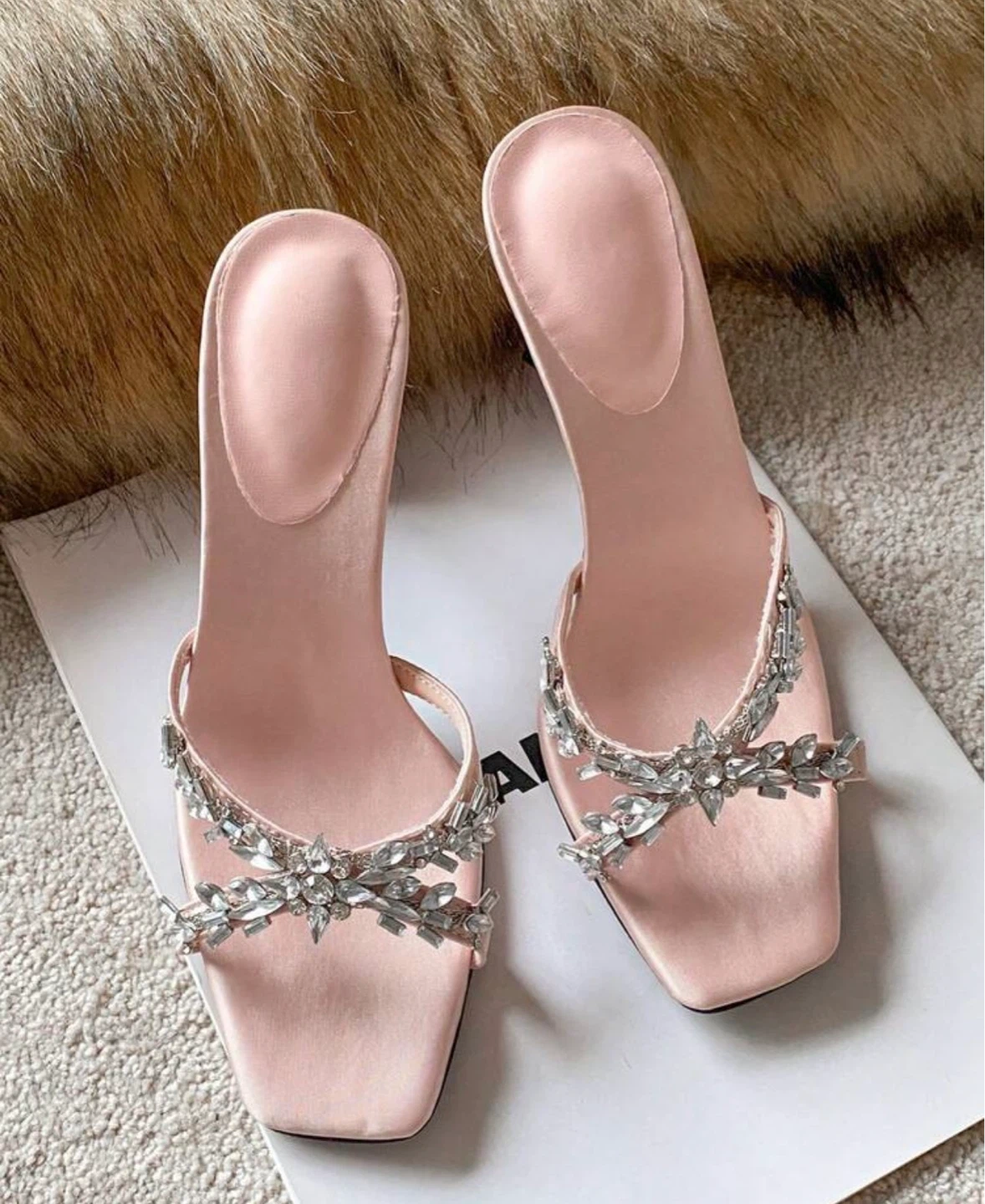 Pink Embellished Heeled Sandals size 35 - photo 2