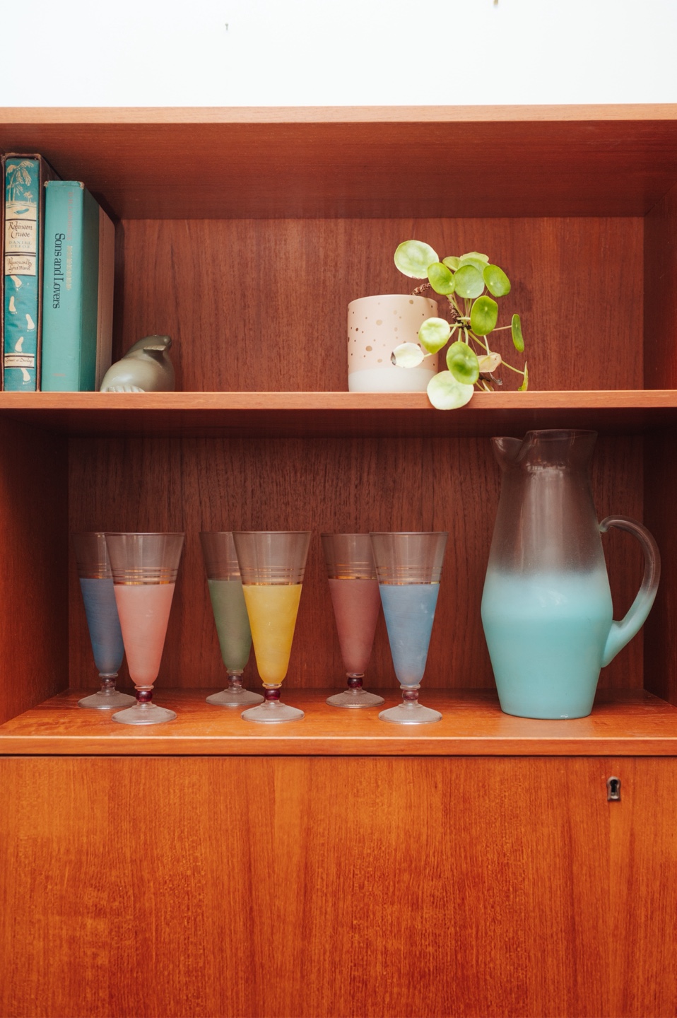 Palm Beach Energy • 1960s Blendo Pastel Glassware Cocktail Set - photo 4