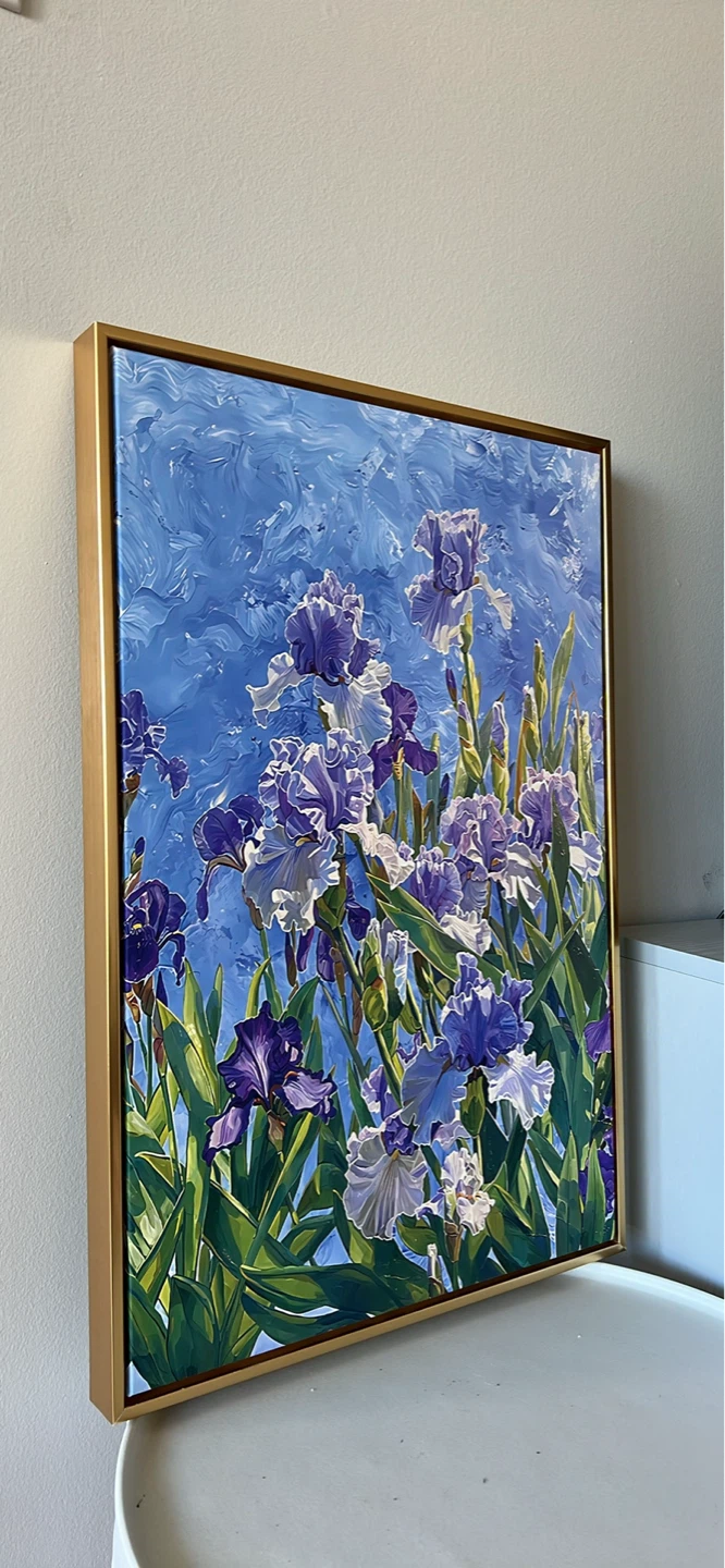 Framed Iris Painting - photo 2