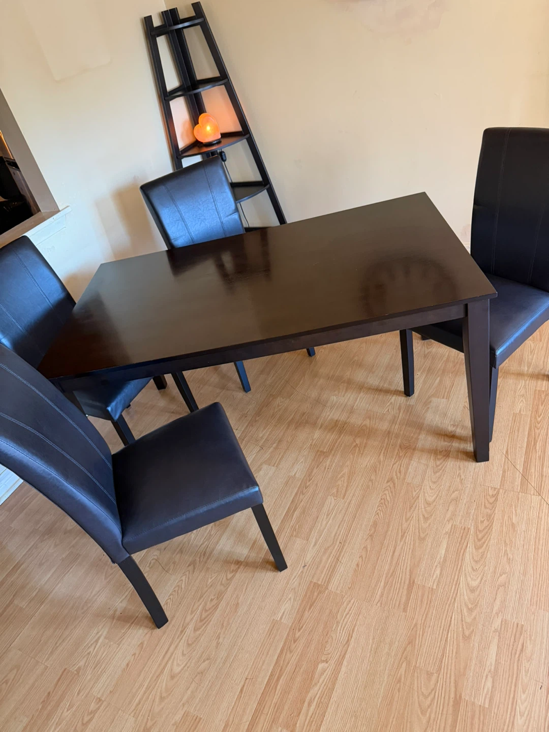 Dark Brown Dining Table with 4 Chairs - photo 2