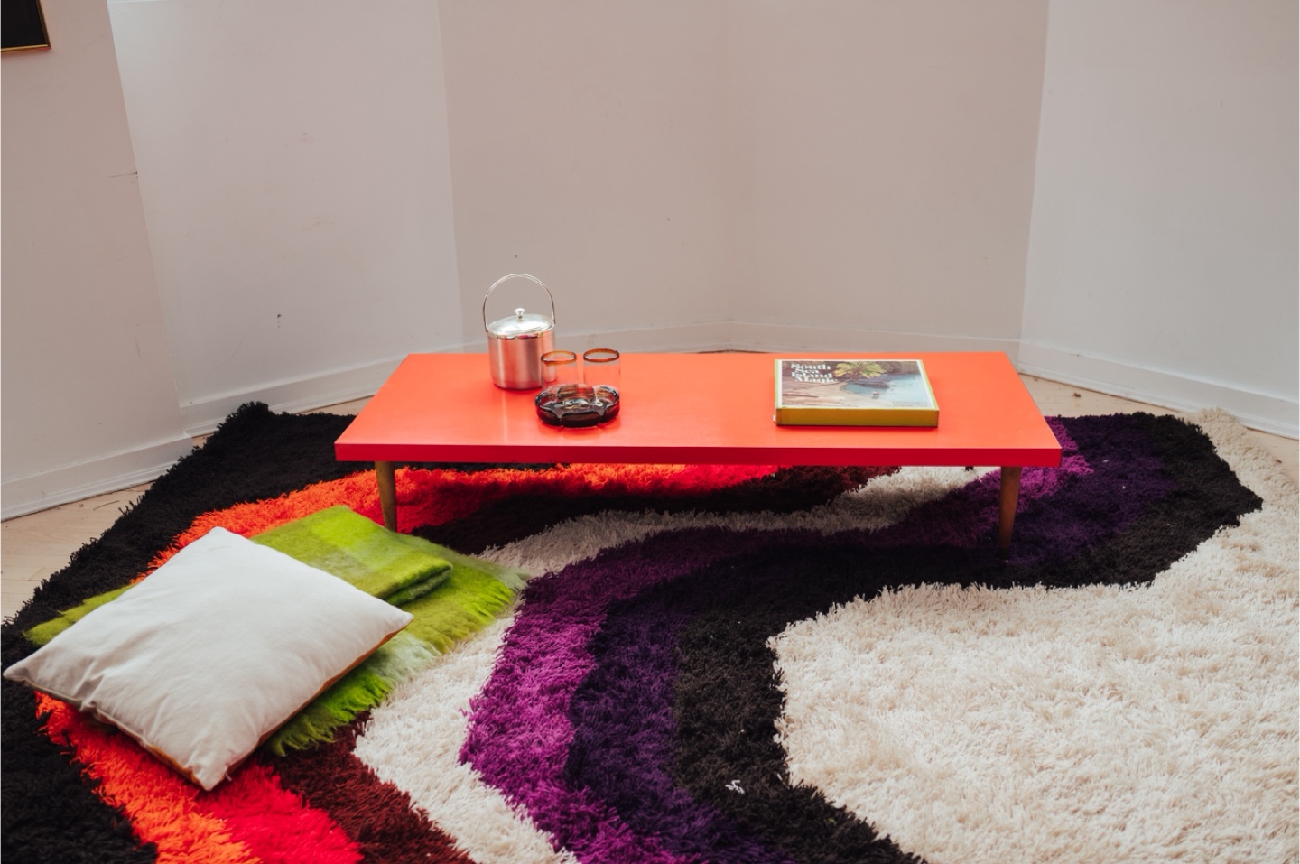 1970s Pop-Art Orange Cocktail Table / Low Lounge Table - photo 5