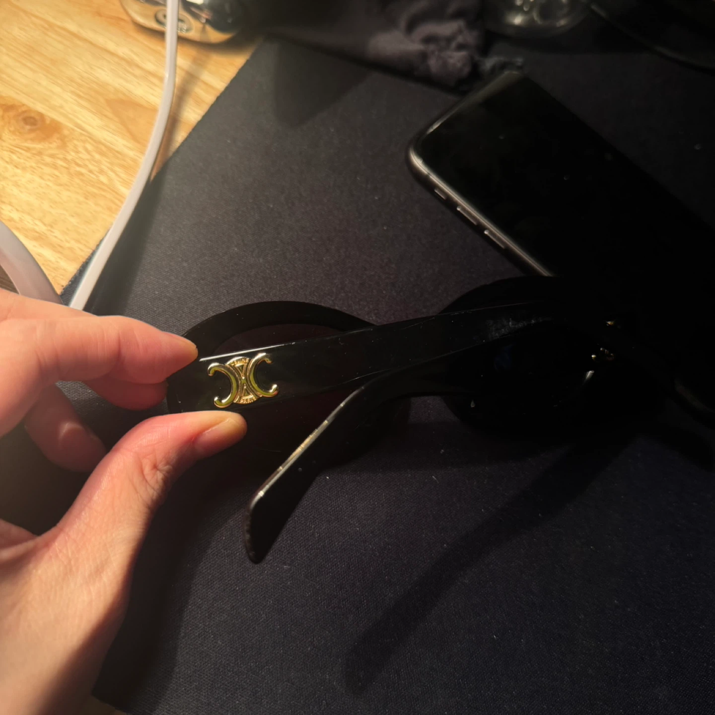 Celine Paris Black Oval Sunglasses - photo 2