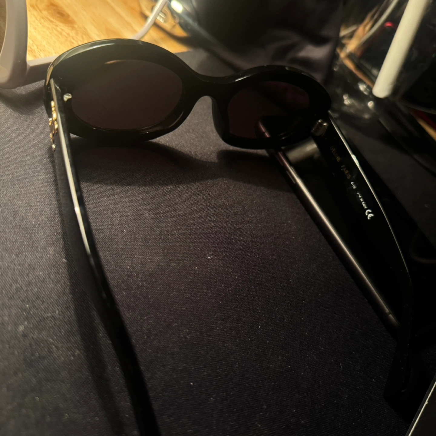 Celine Paris Black Oval Sunglasses - photo 3