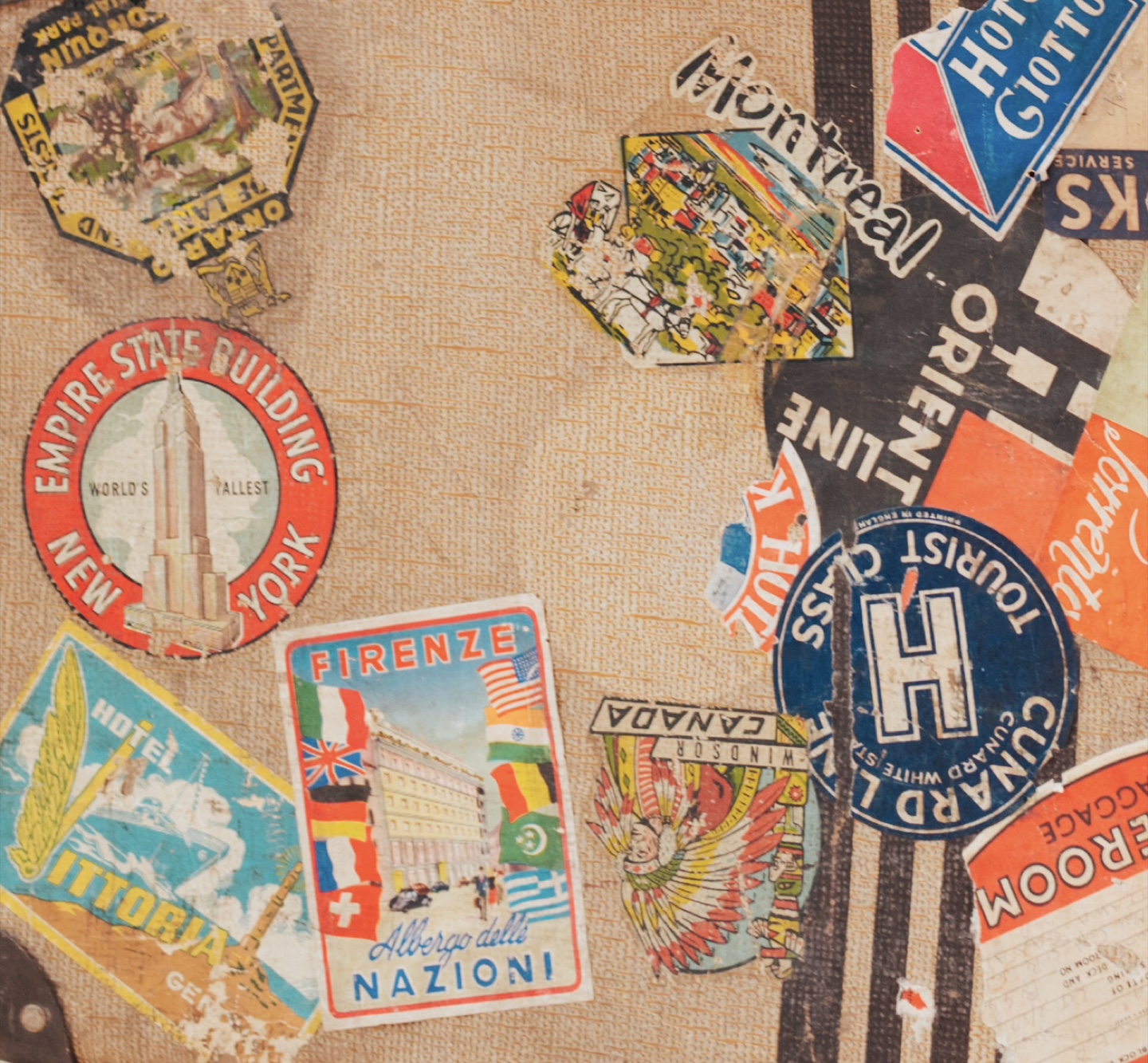 Golden Age Transatlantic Travel Suitcase - photo 3