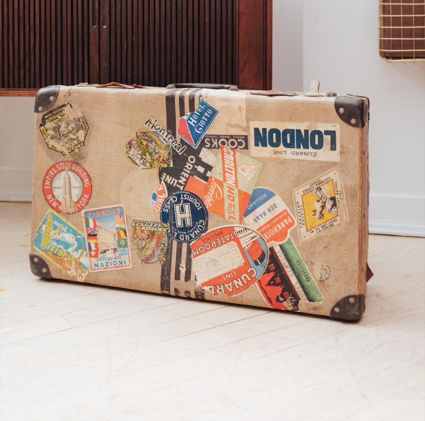 Golden Age Transatlantic Travel Suitcase