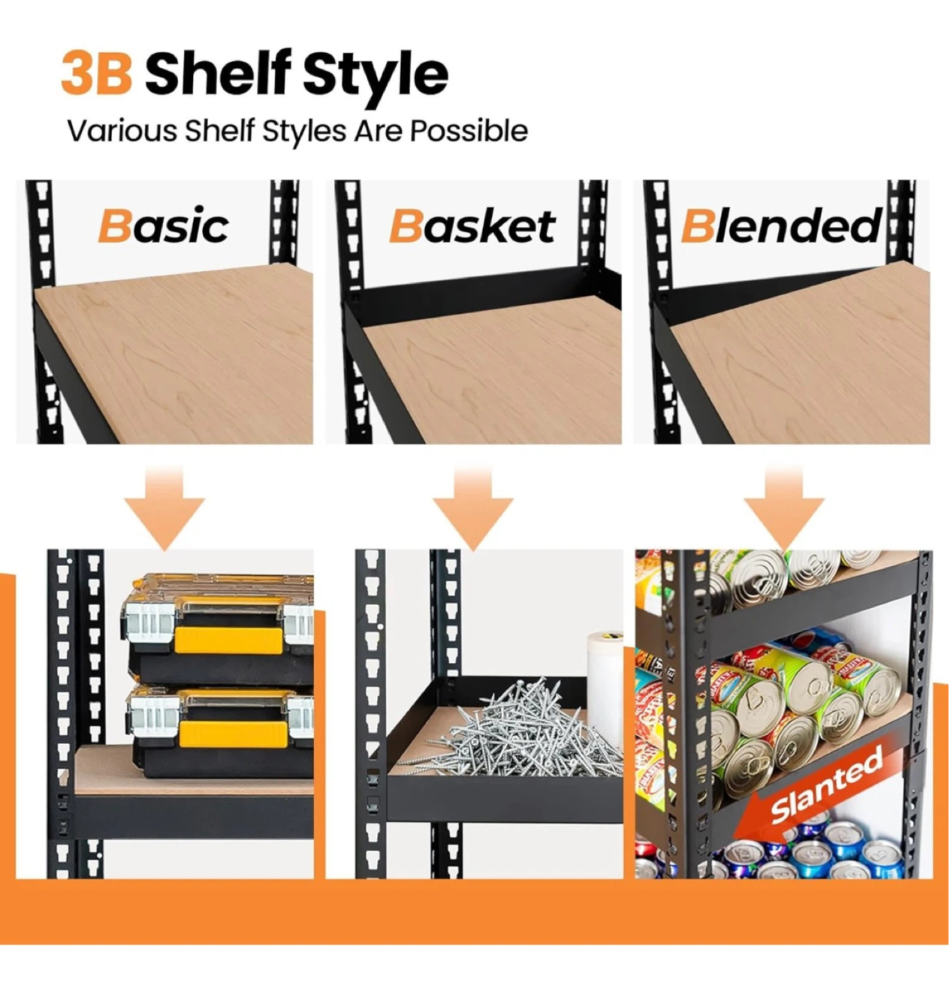 5-Tier Heavy Duty Metal Shelving Unit - photo 5